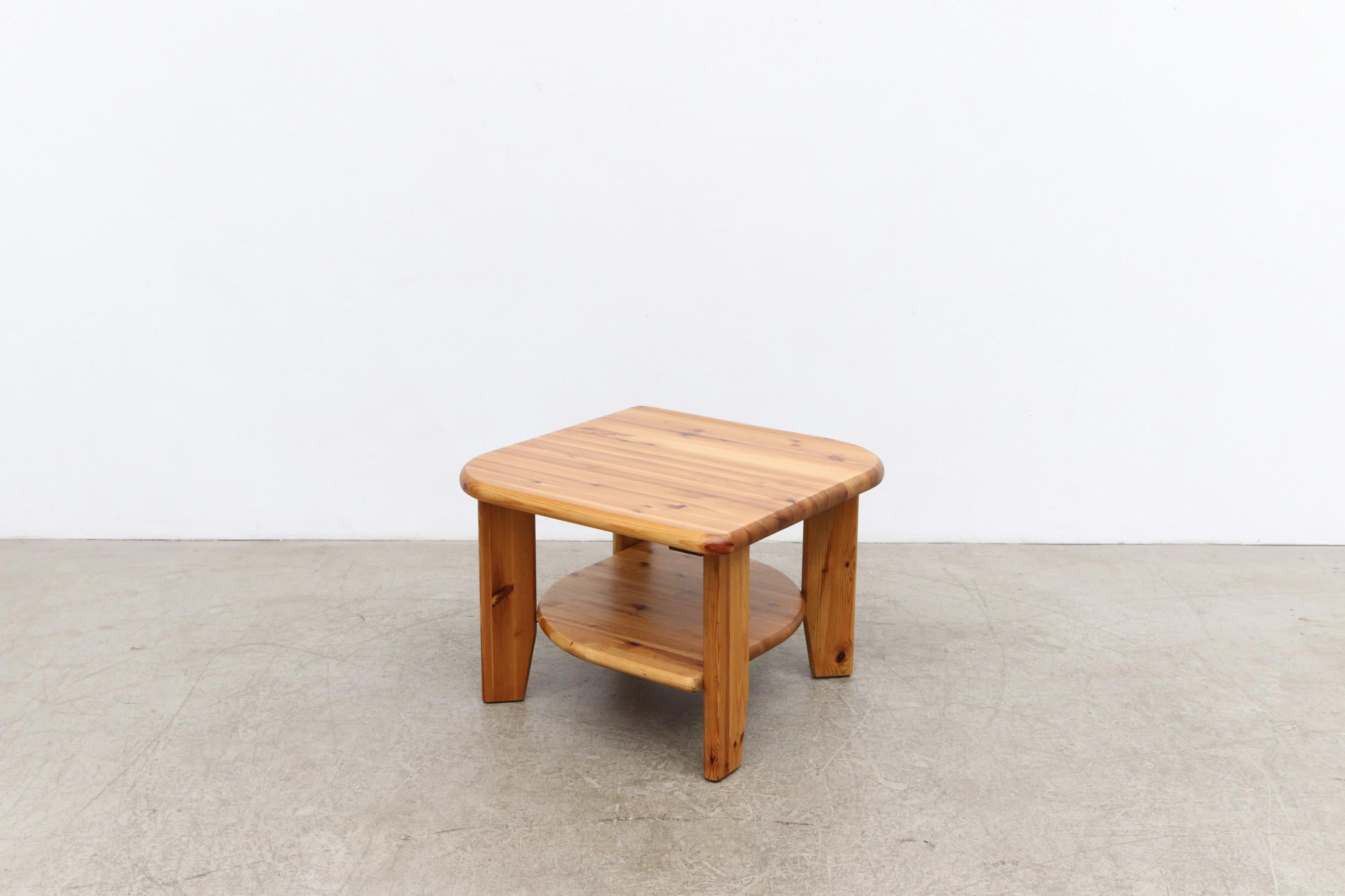 Rainer Daumiller Attributed Asymmetric Leaf Like Natural Pine Side or End Table For Sale 1
