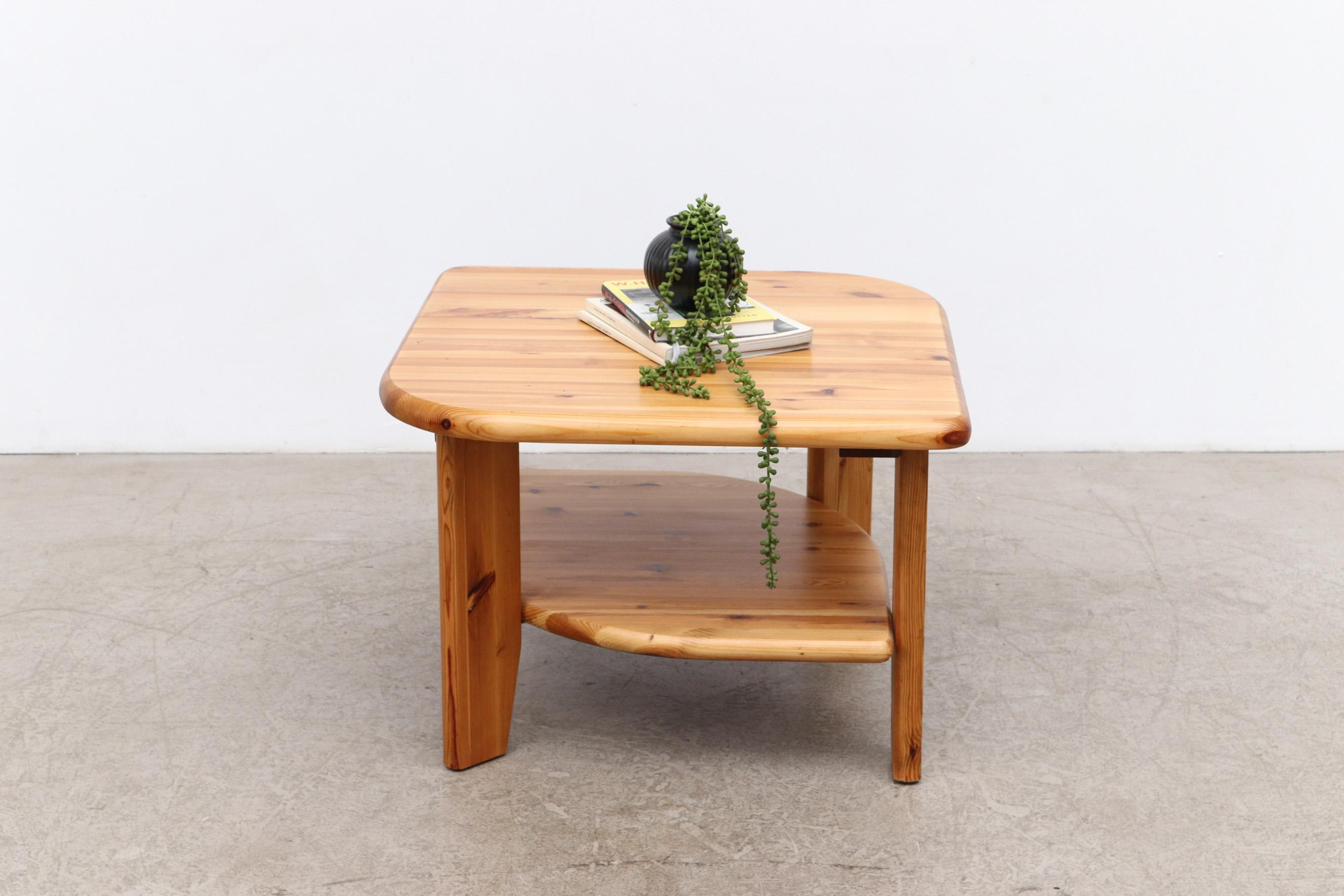 Rainer Daumiller Attributed Asymmetric Leaf Like Natural Pine Side or End Table For Sale 3