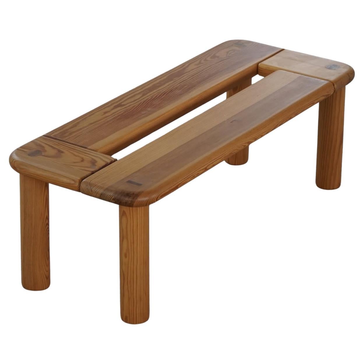 Rainer Daumiller, Bench in Pine, Danish Modern, Hirtshals Savværk, 1970s