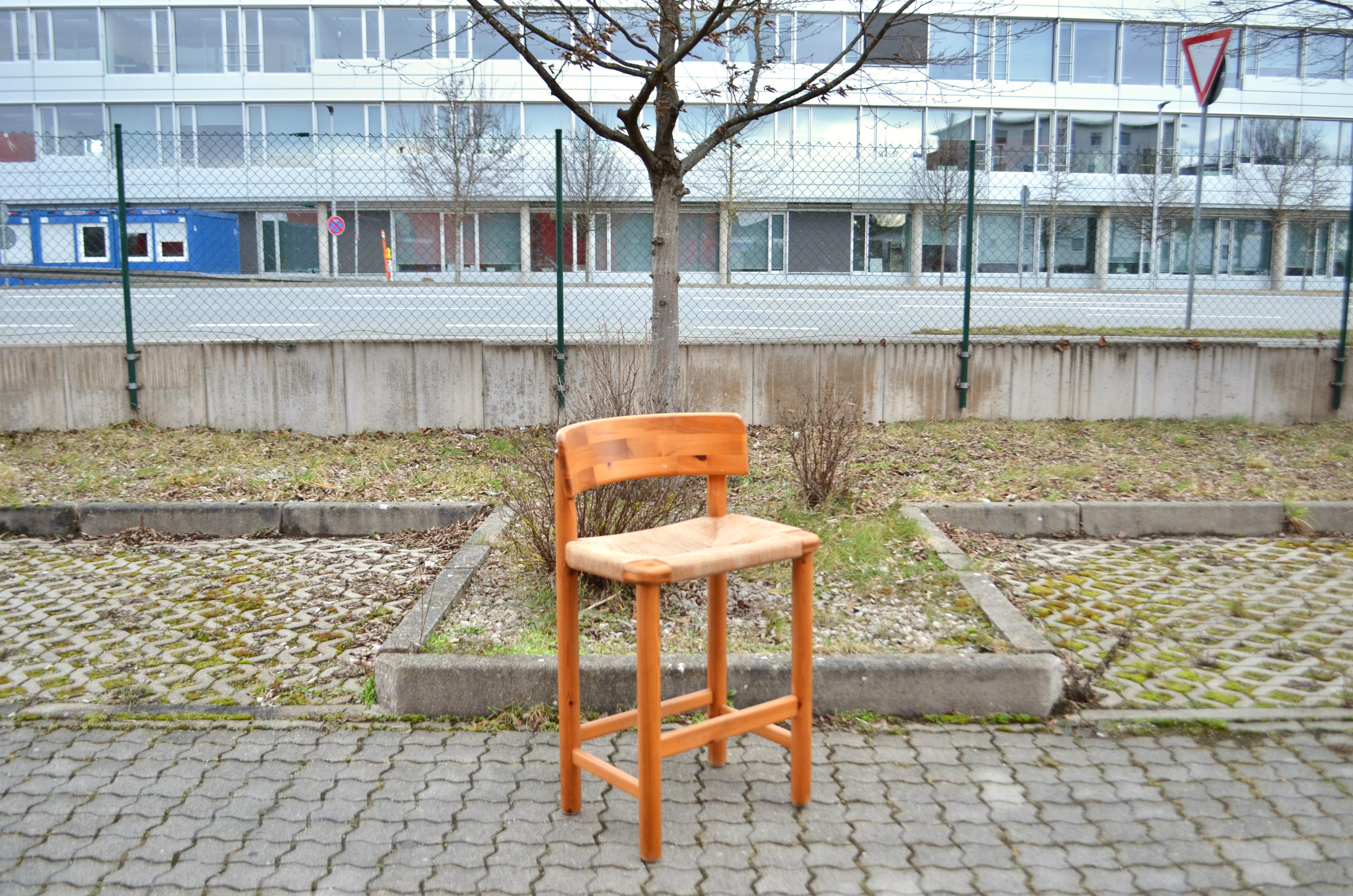 Rainer Daumiller Danish Papercord Bar Stool Chair Scandinavian Pine Set of 3 5