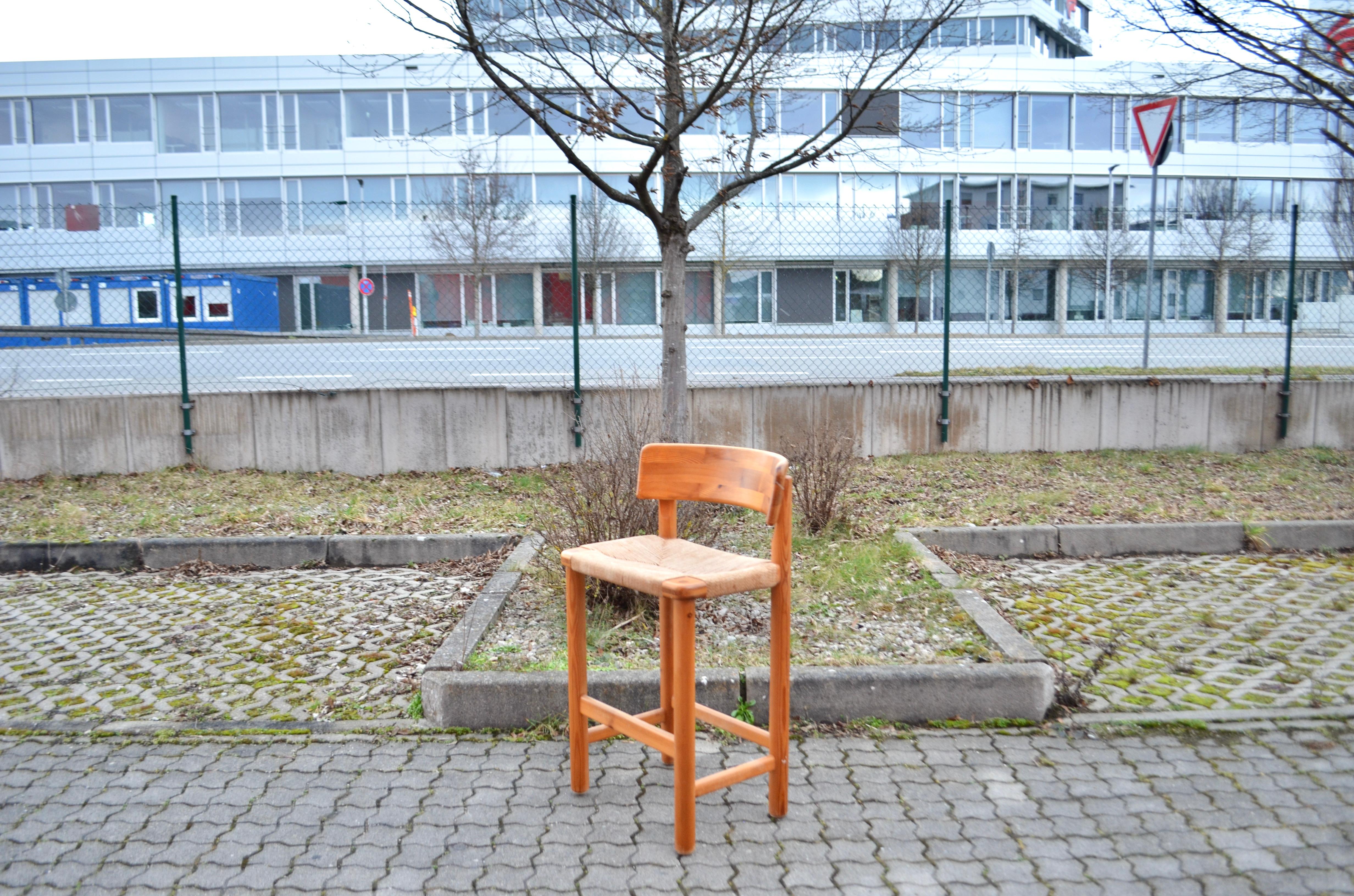 Rainer Daumiller Danish Papercord Bar Stool Chair Scandinavian Pine Set of 3 6