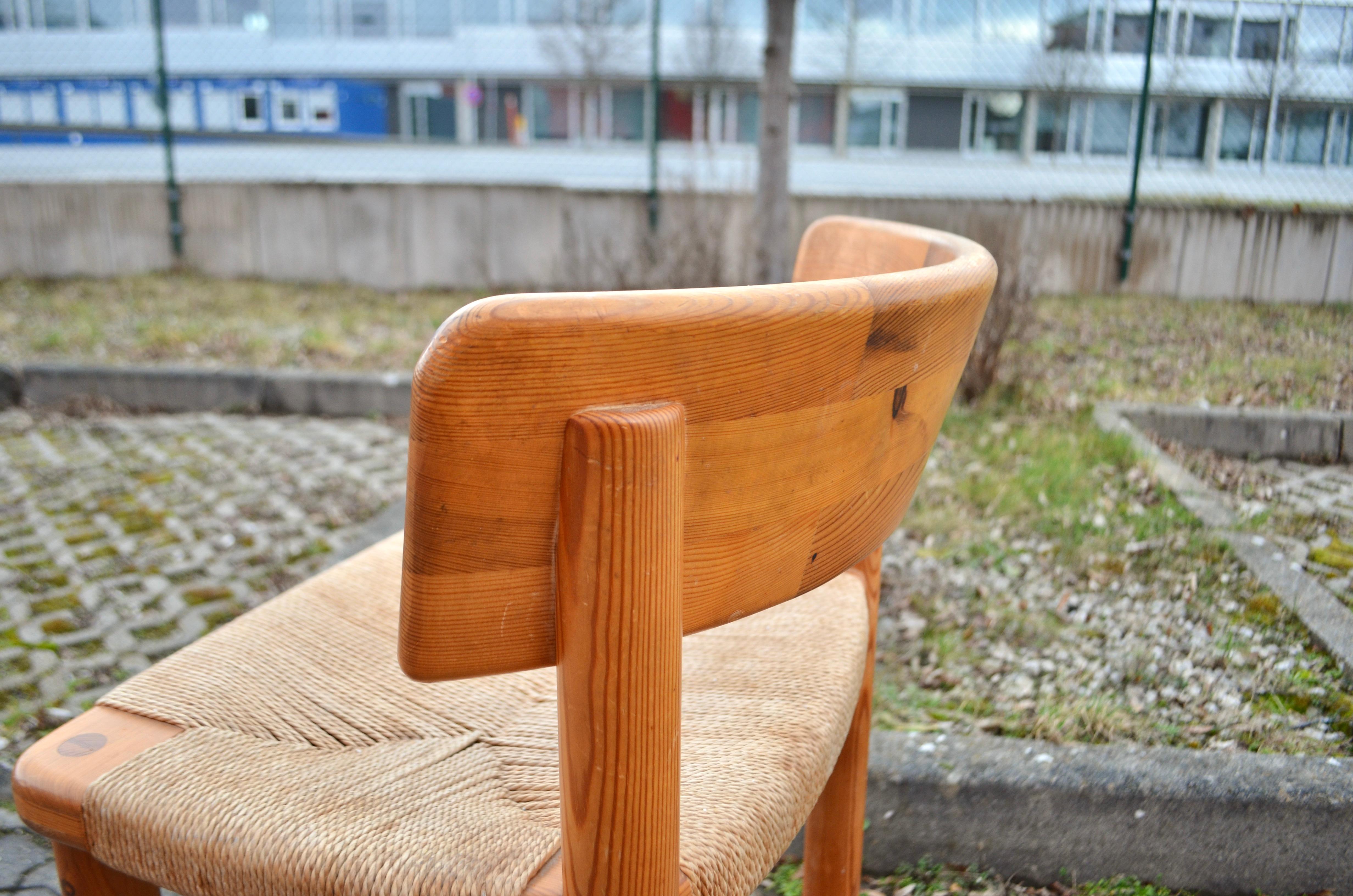 Rainer Daumiller Danish Papercord Bar Stool Chair Scandinavian Pine Set of 3 7