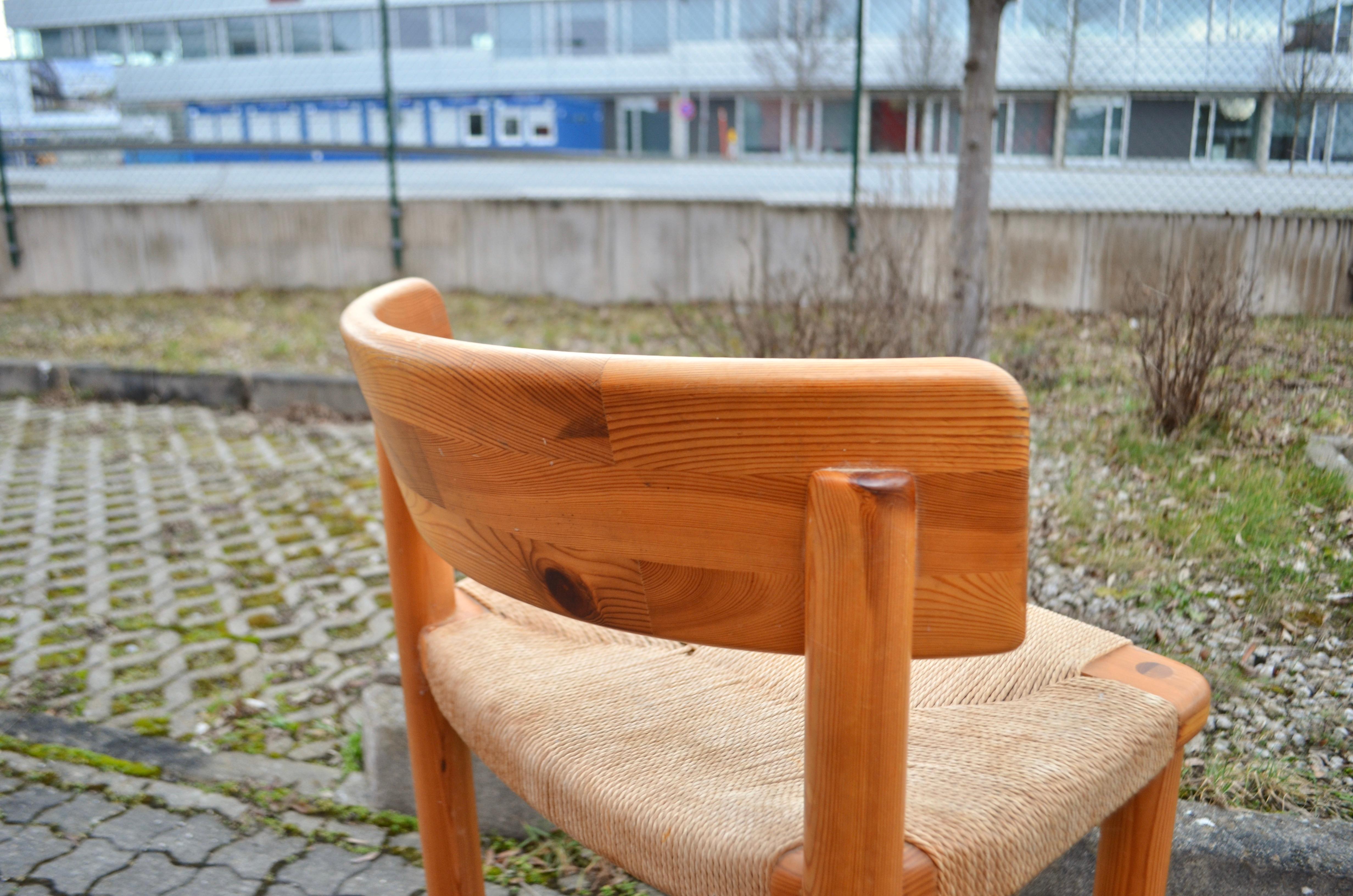 Rainer Daumiller Danish Papercord Bar Stool Chair Scandinavian Pine Set of 3 11