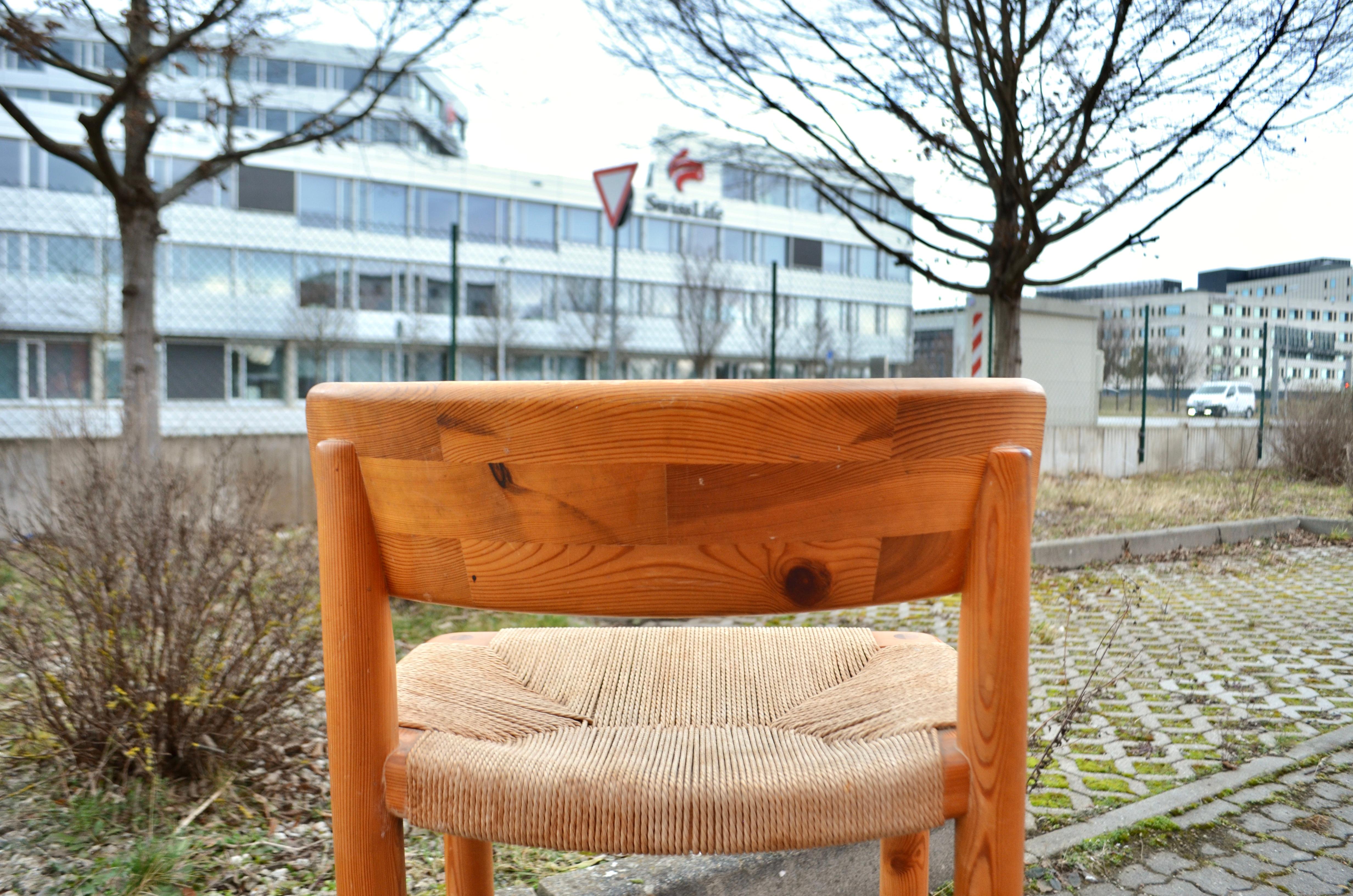 Rainer Daumiller Danish Papercord Bar Stool Chair Scandinavian Pine Set of 3 12