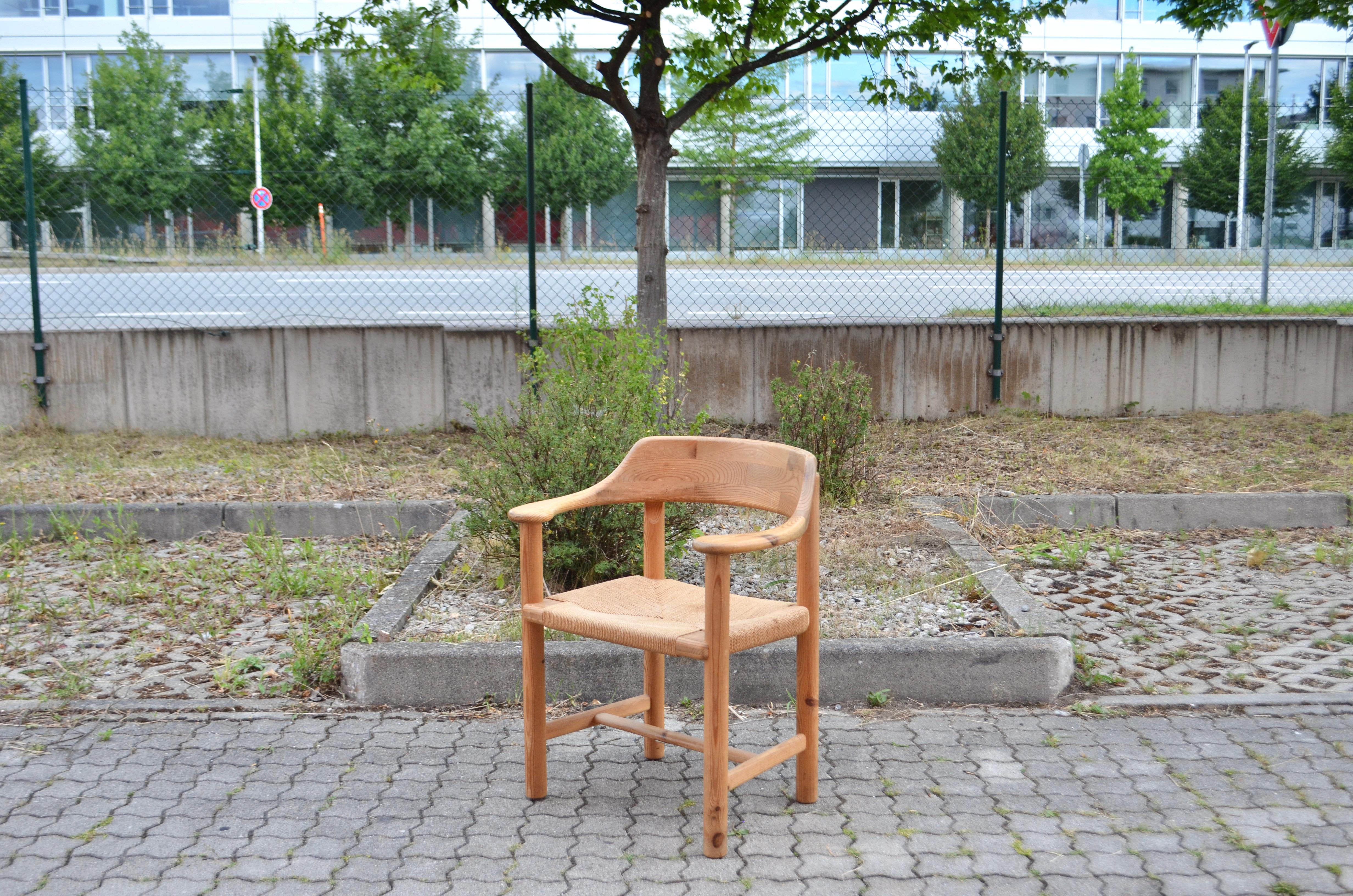 Rainer Daumiller ensemble de 4 fauteuils de salle à manger danois en pin scandinave avec cordon de serrage en vente 7