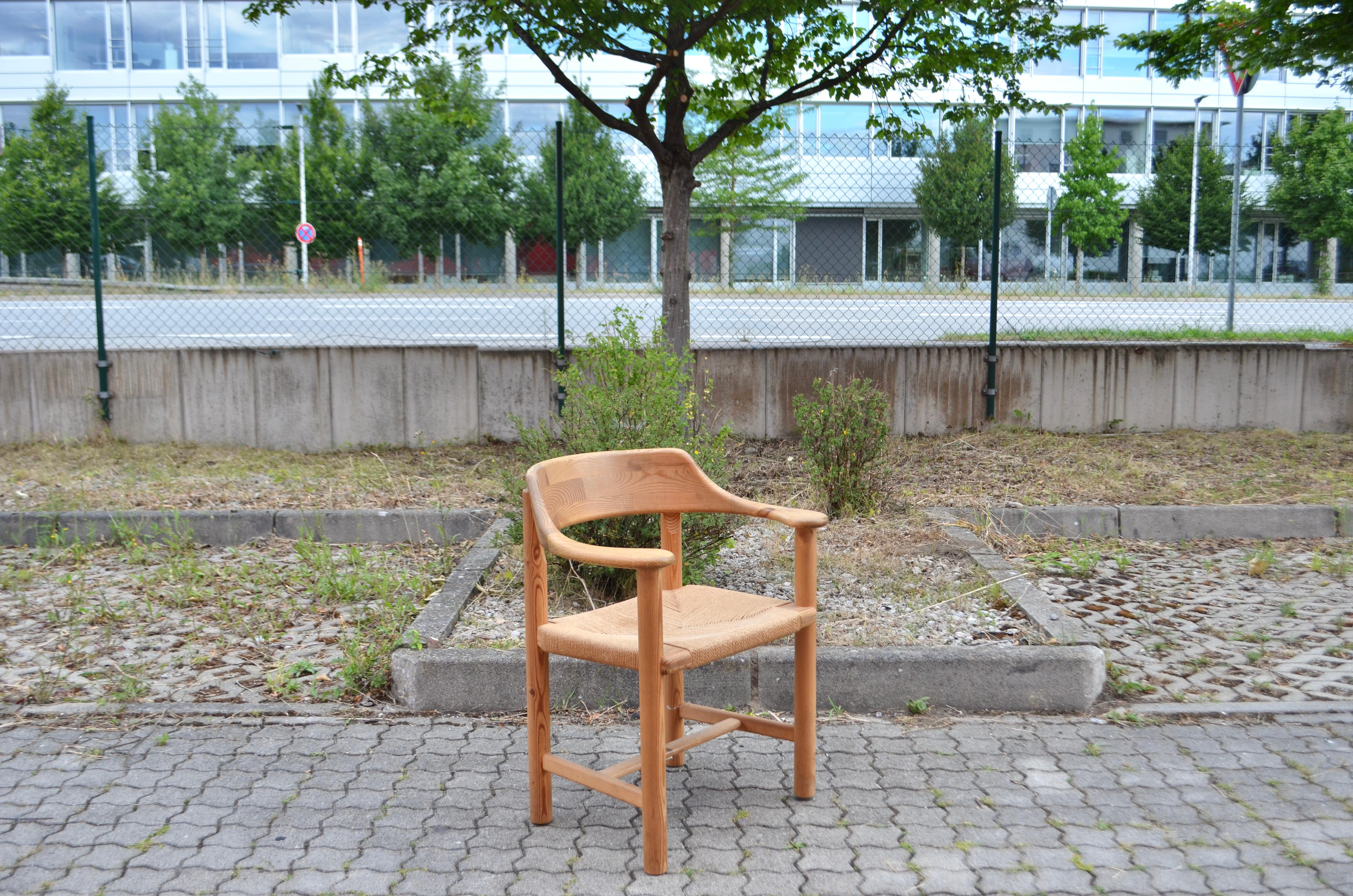 Rainer Daumiller ensemble de 4 fauteuils de salle à manger danois en pin scandinave avec cordon de serrage en vente 8