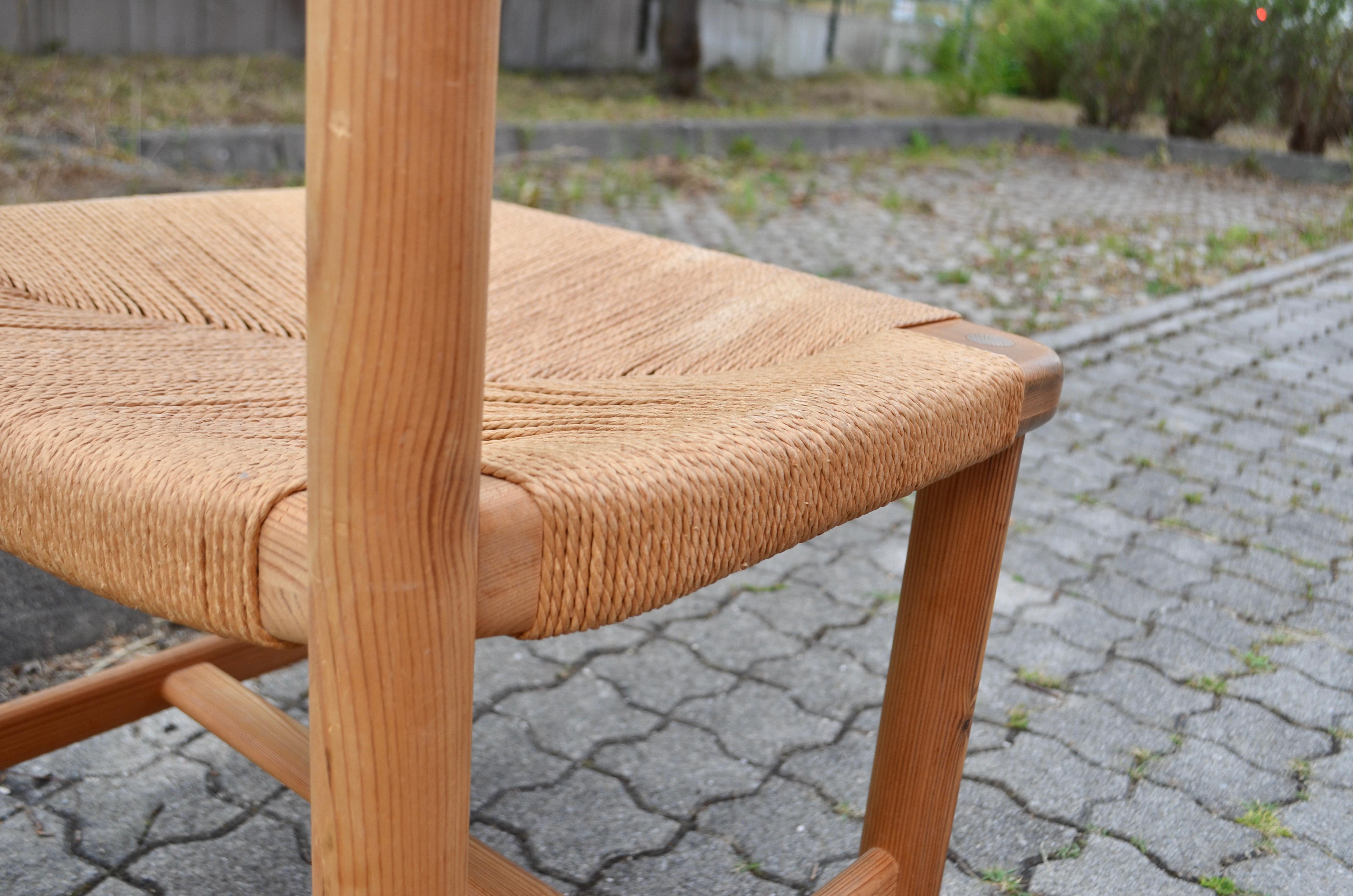 Rainer Daumiller Danish Papercord Dining Chair Scandinavian Pine Set of 4 13