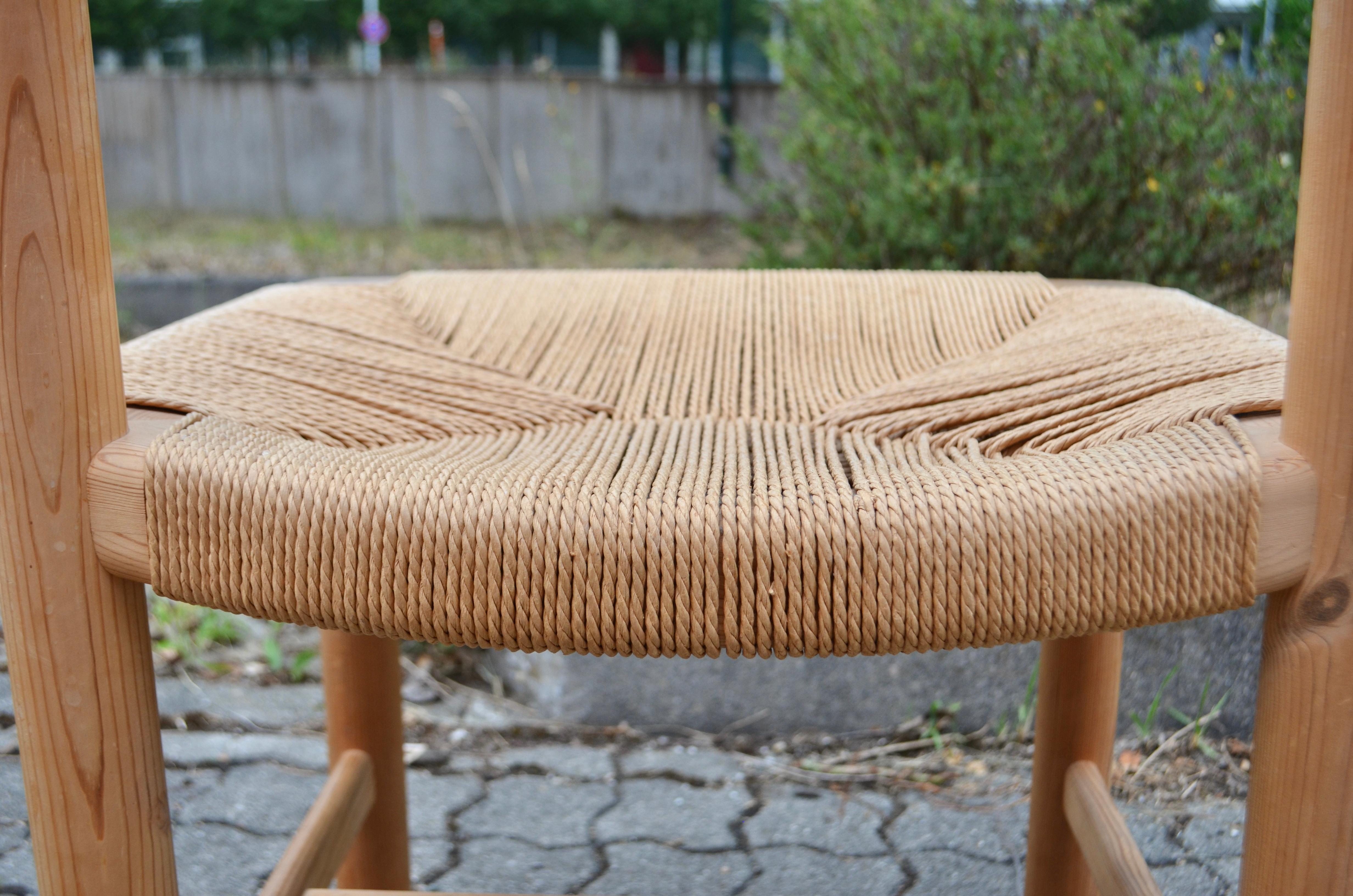 Rainer Daumiller Danish Papercord Dining Chair Scandinavian Pine Set of 4 14