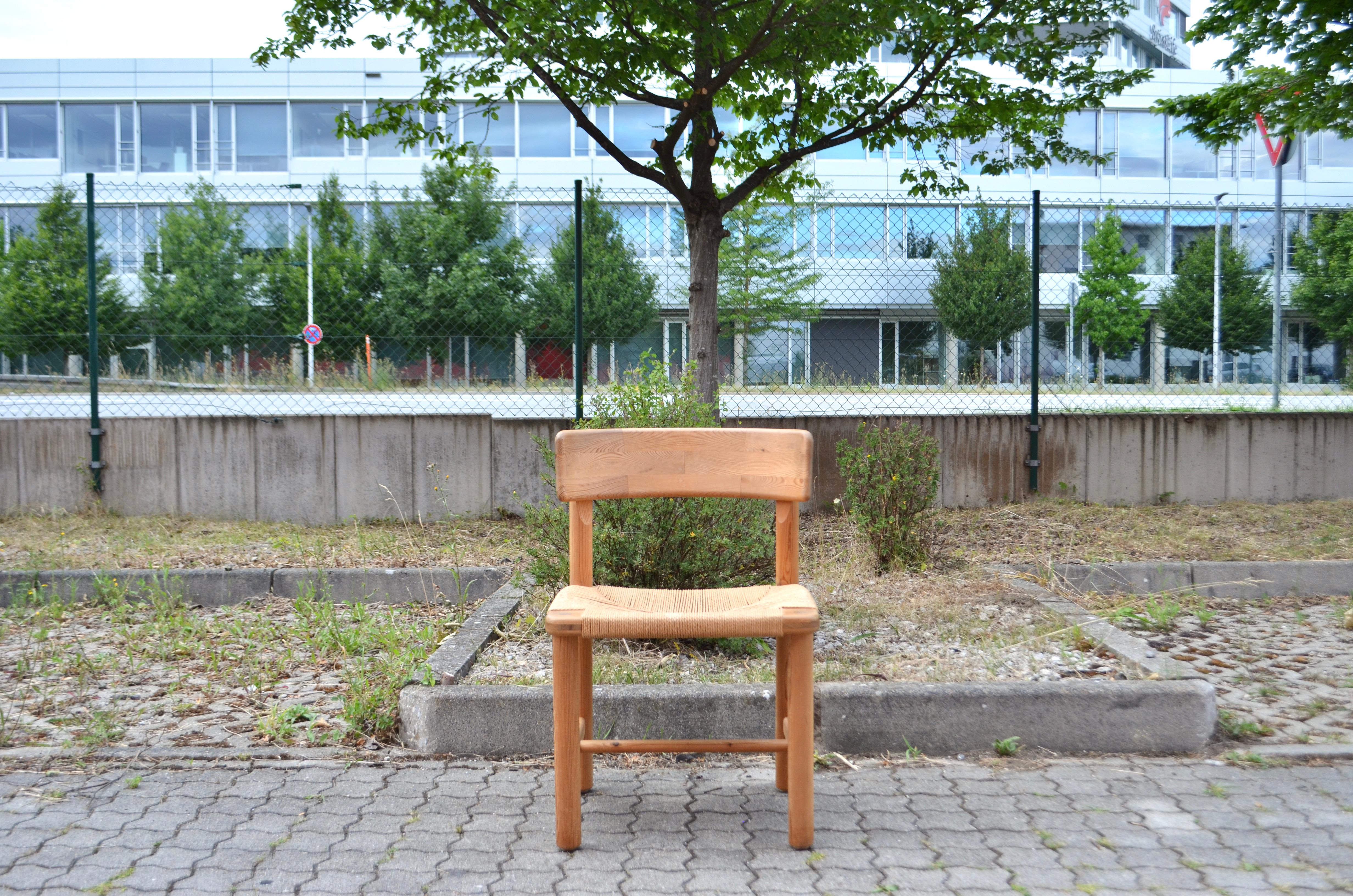Wood Rainer Daumiller Danish Papercord Dining Chair Scandinavian Pine Set of 4