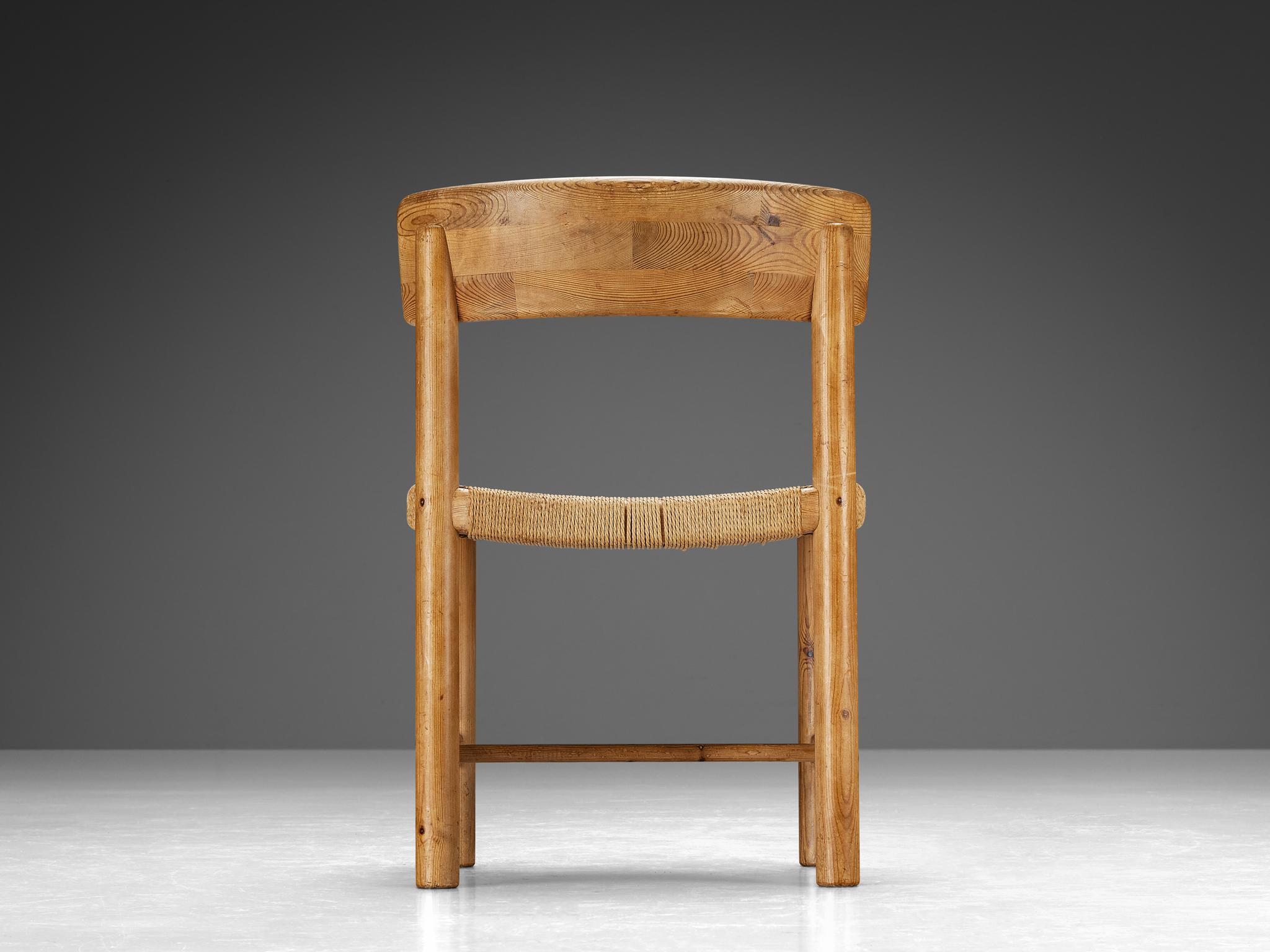 Rainer Daumiller Dining Chair in Pine and Papercord  In Good Condition In Waalwijk, NL