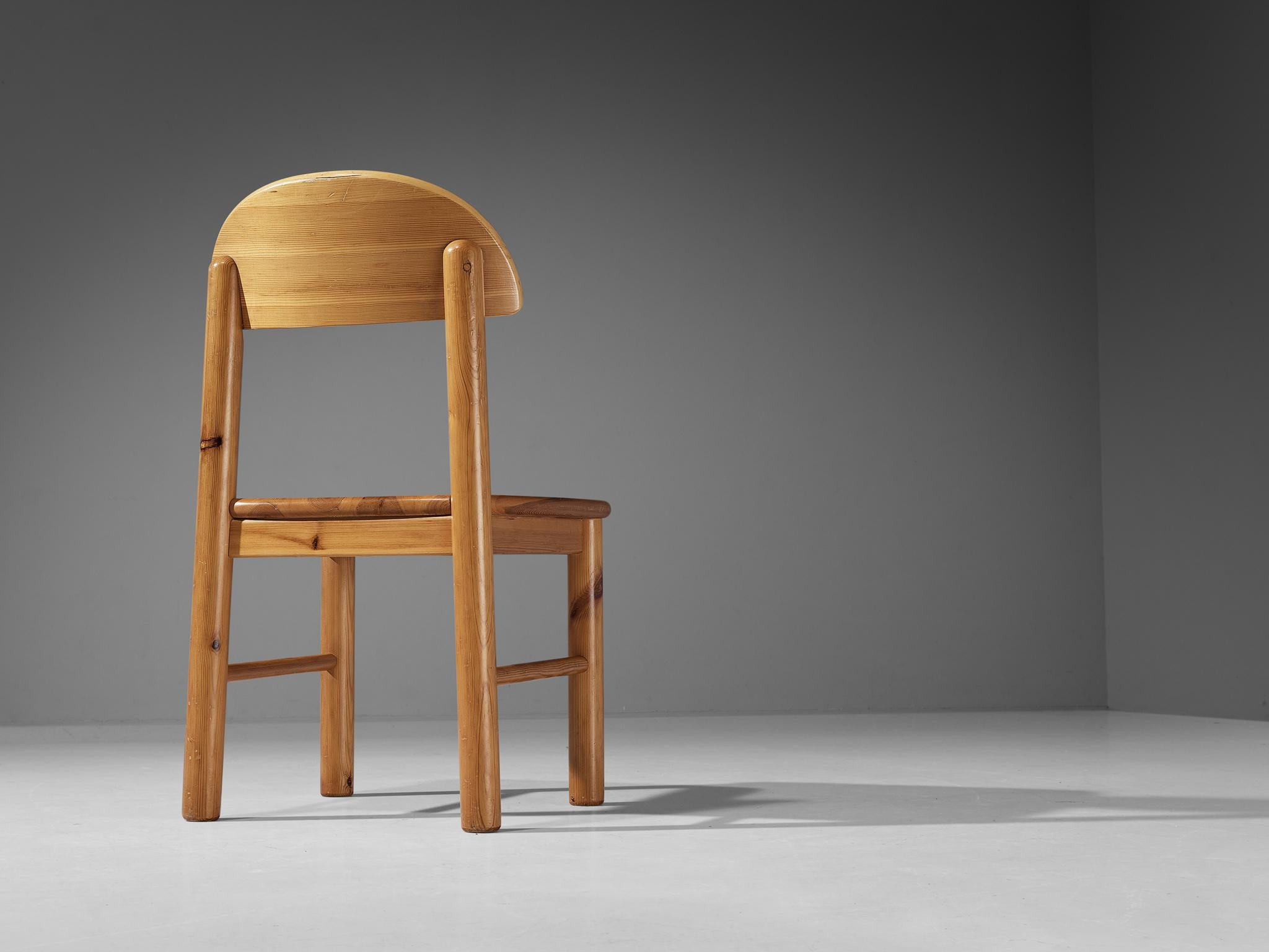 Rainer Daumiller Dining Chair in Solid Pine In Good Condition In Waalwijk, NL