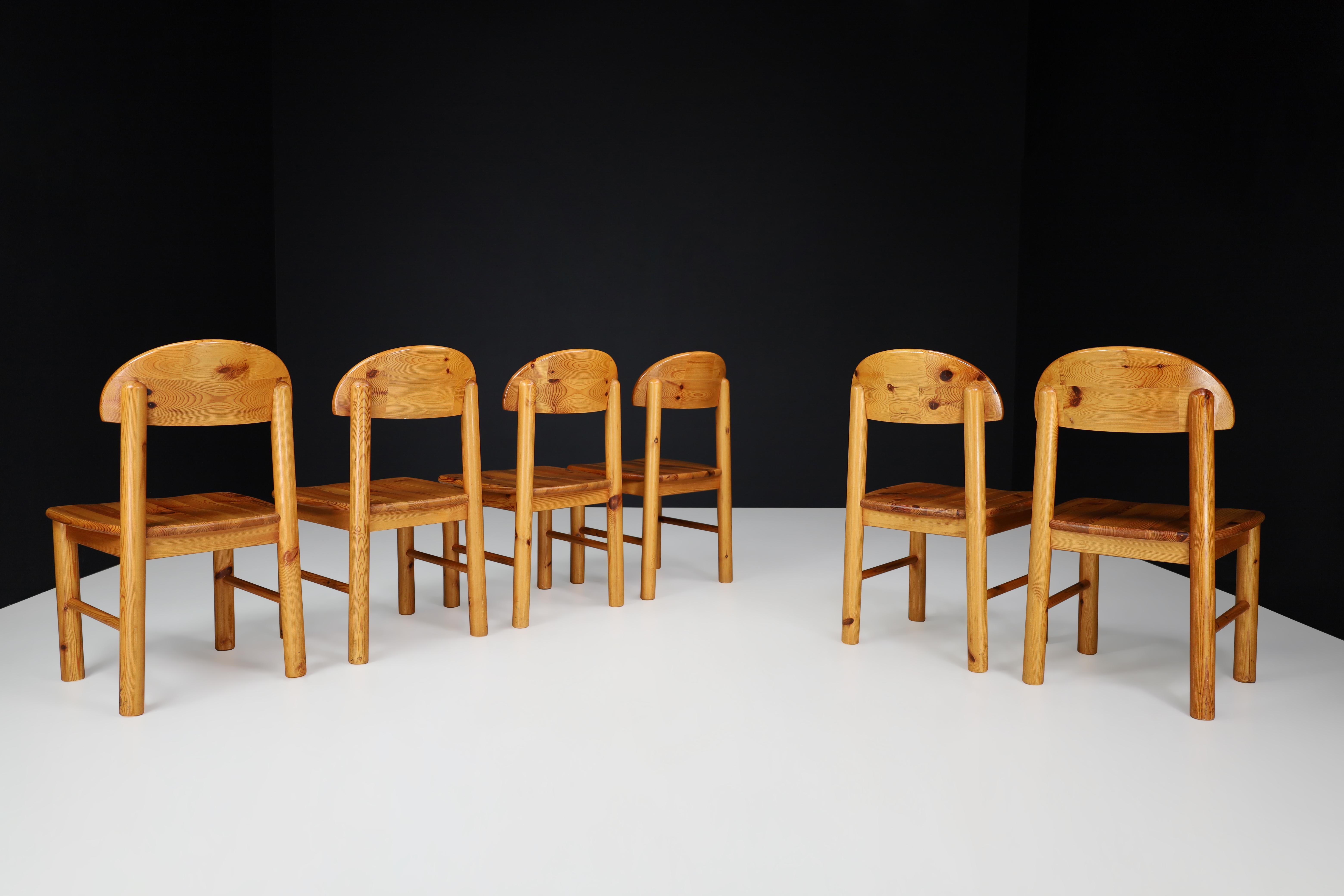 Scandinavian Modern Rainer Daumiller Dining Chairs in Pine, Denmark, 1970s For Sale