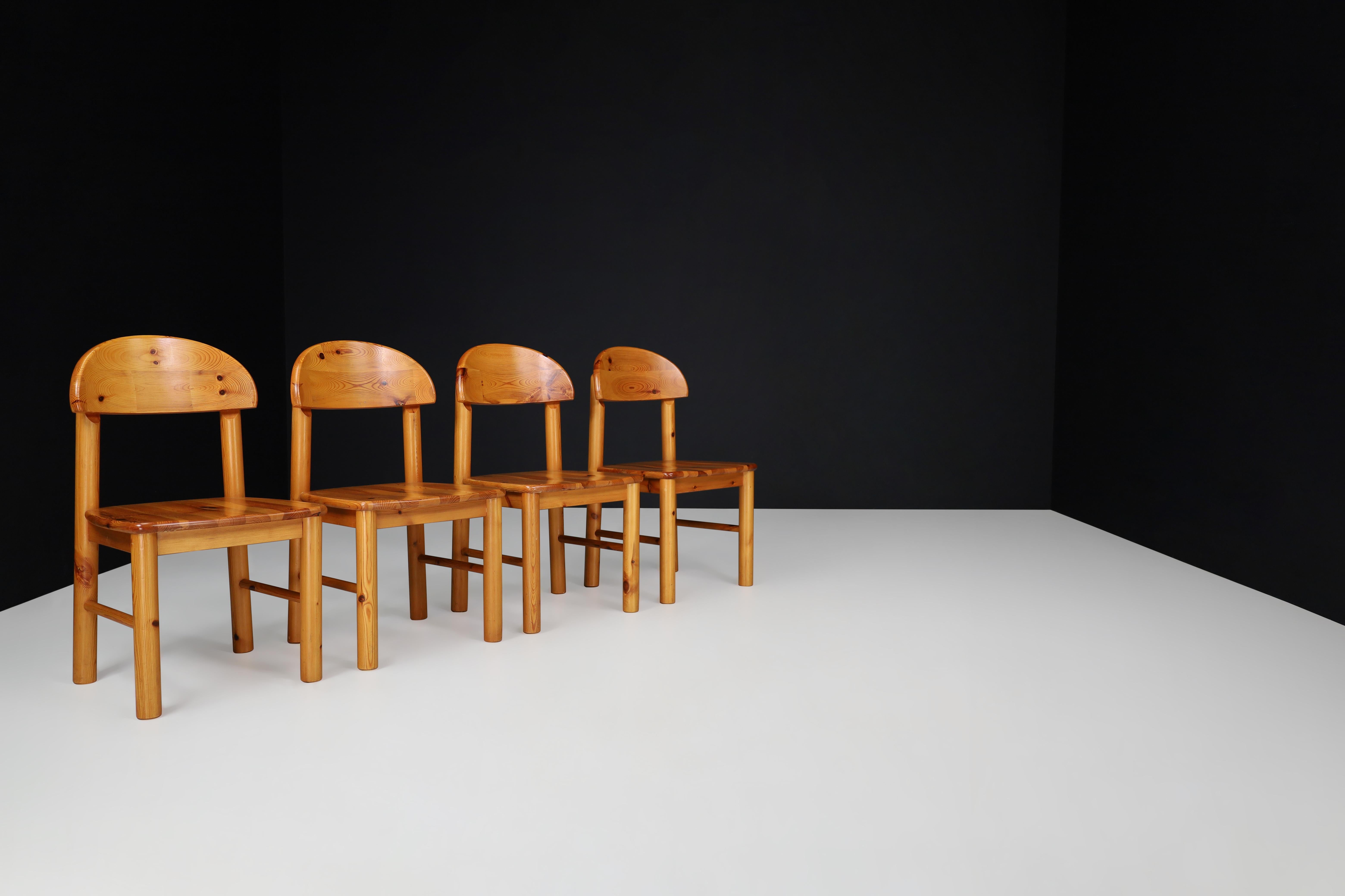 Danish Rainer Daumiller Dining Chairs in Pine, Denmark, 1970s For Sale