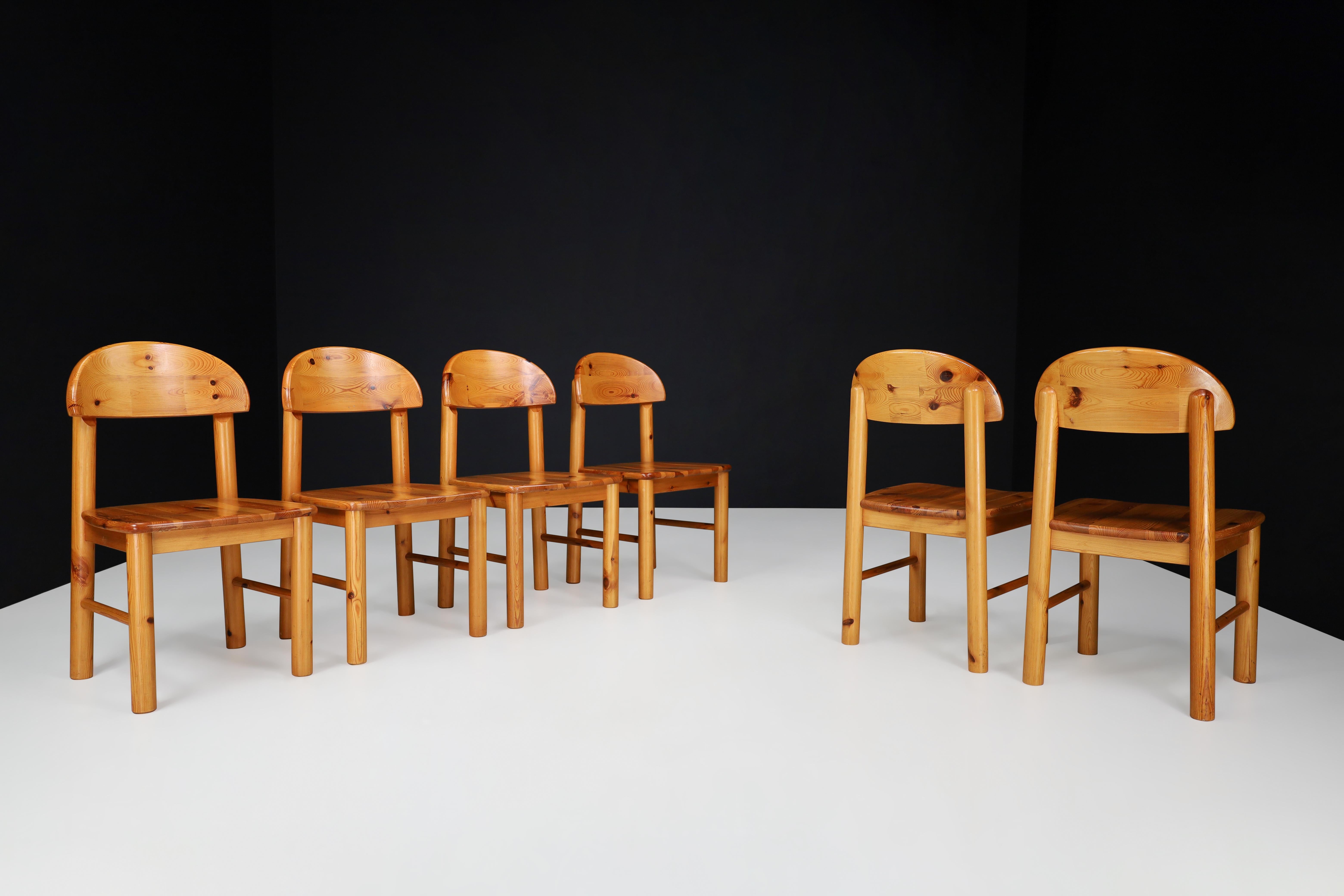 Rainer Daumiller Dining Chairs in Pine, Denmark, 1970s In Good Condition For Sale In Almelo, NL