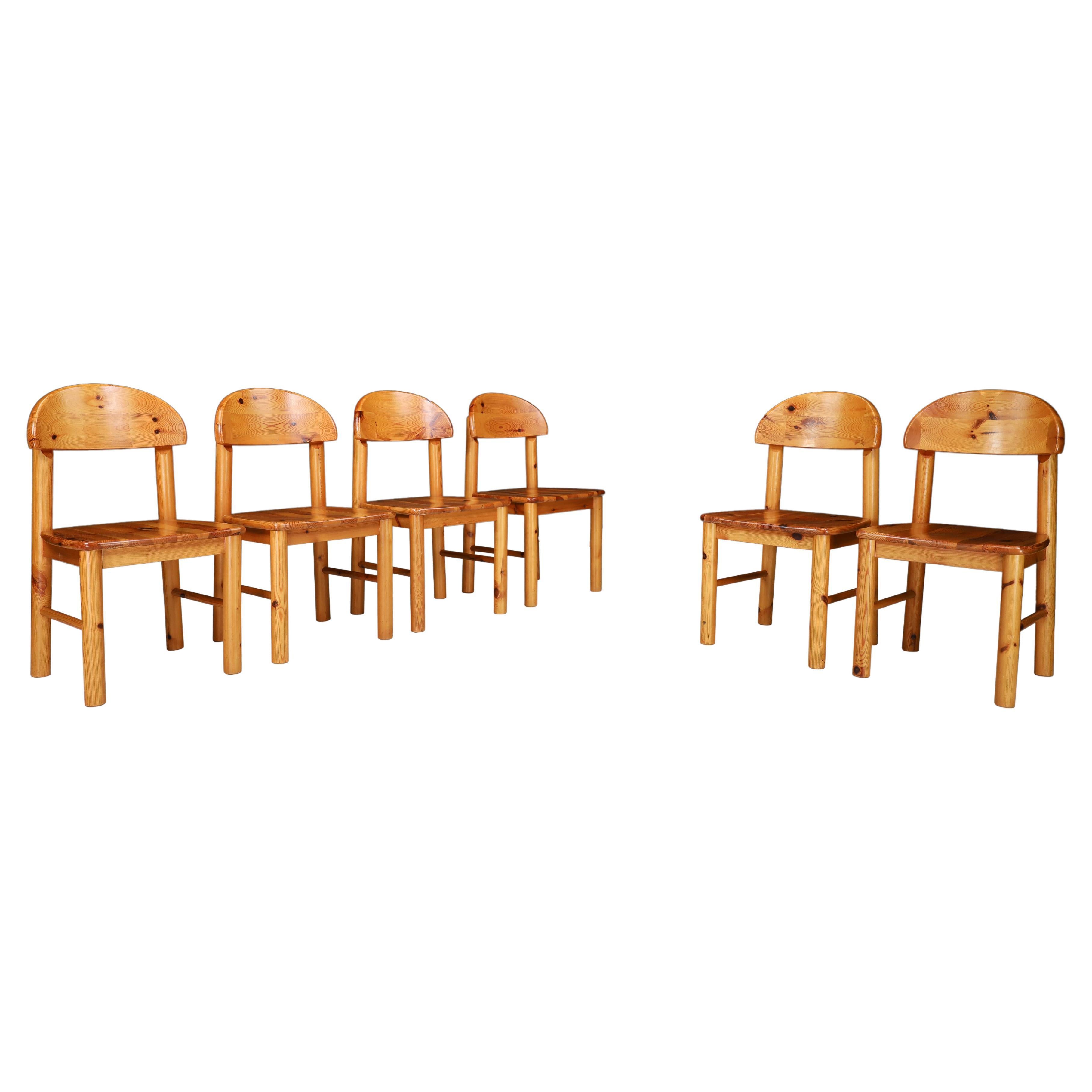 Rainer Daumiller Dining Chairs in Pine, Denmark, 1970s