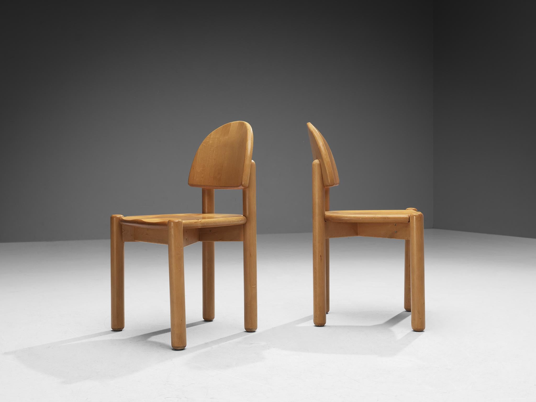 Scandinavian Modern Rainer Daumiller Dining Chairs in Pine