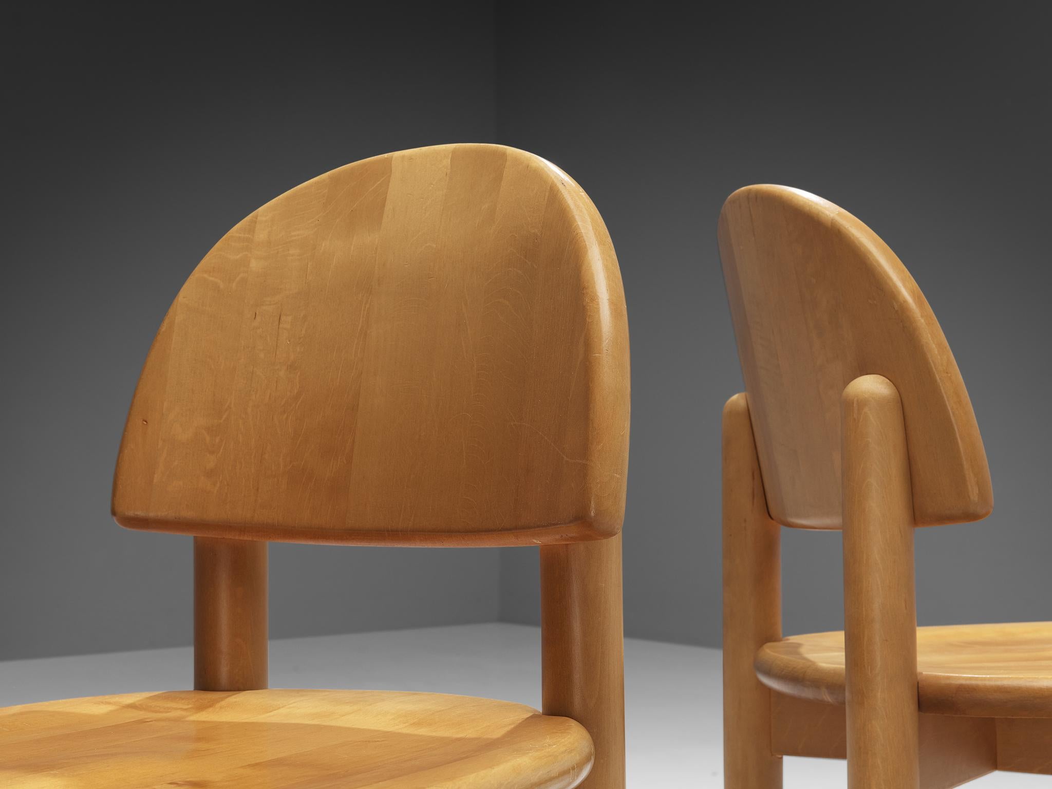 Rainer Daumiller Dining Chairs in Pine In Good Condition In Waalwijk, NL