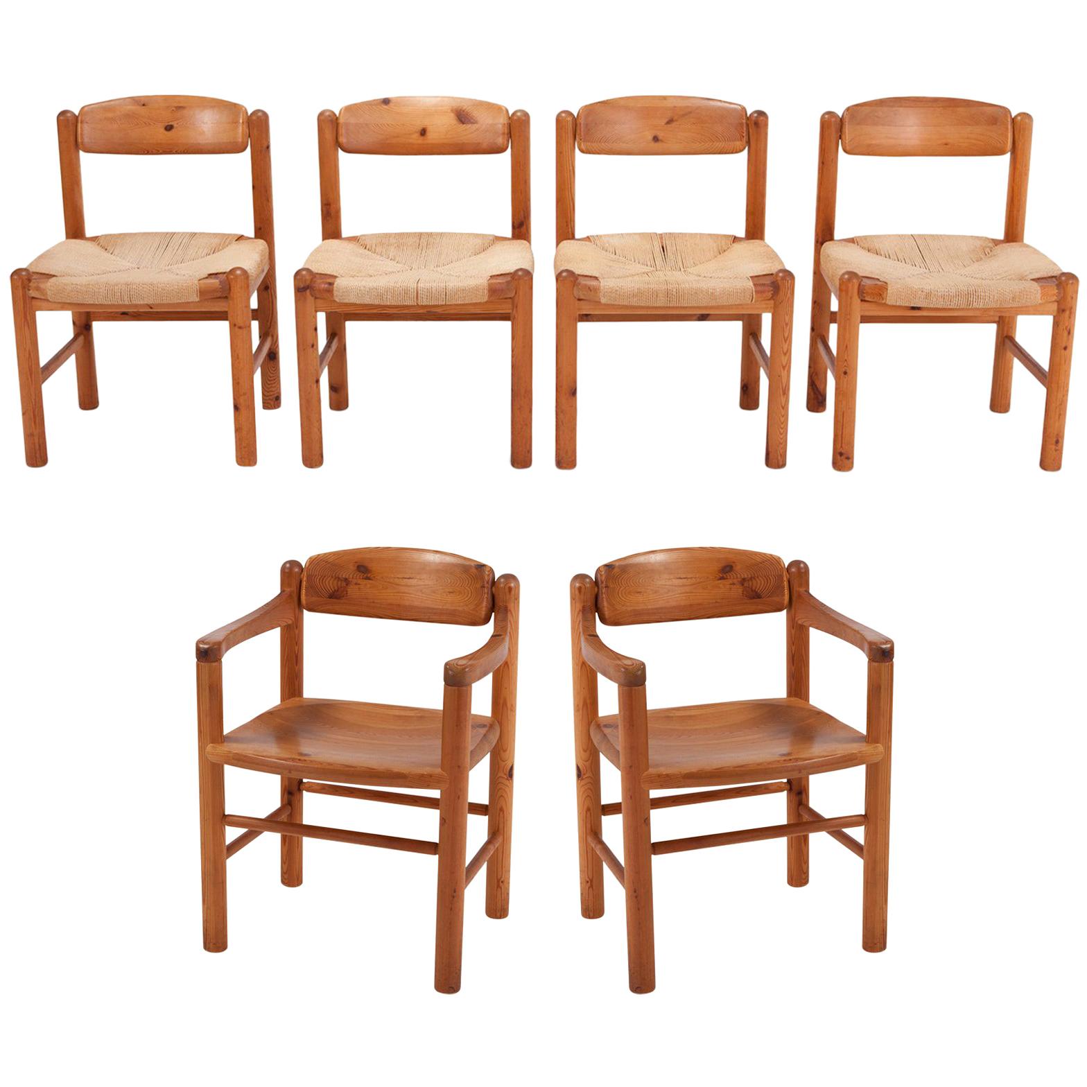 Rainer Daumiller Dining Chairs in Solid Pine, Set of Six