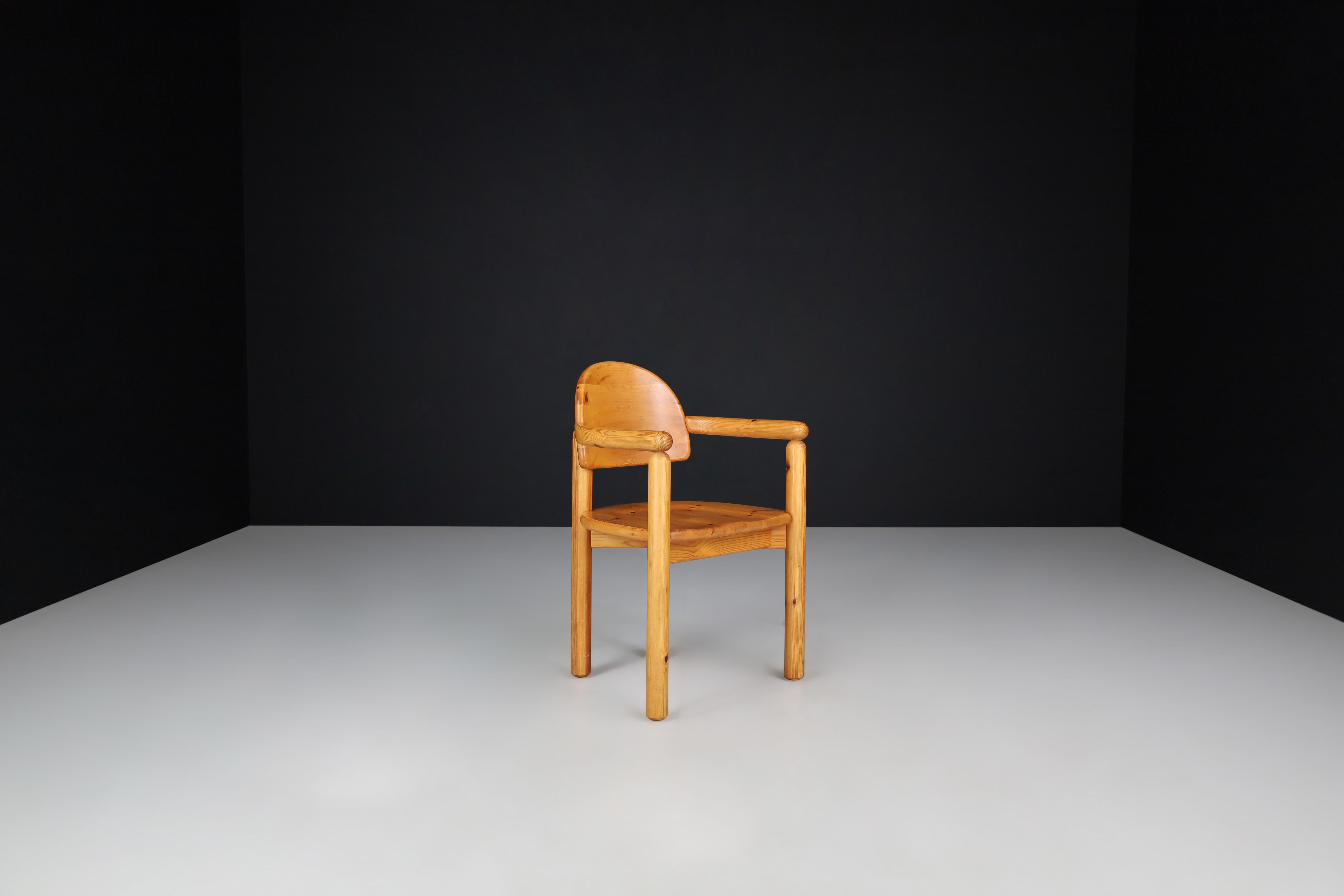 Chaises de salle à manger Rainer Daumiller en pin massif, 1970, Danemark, ensemble/6 en vente 3