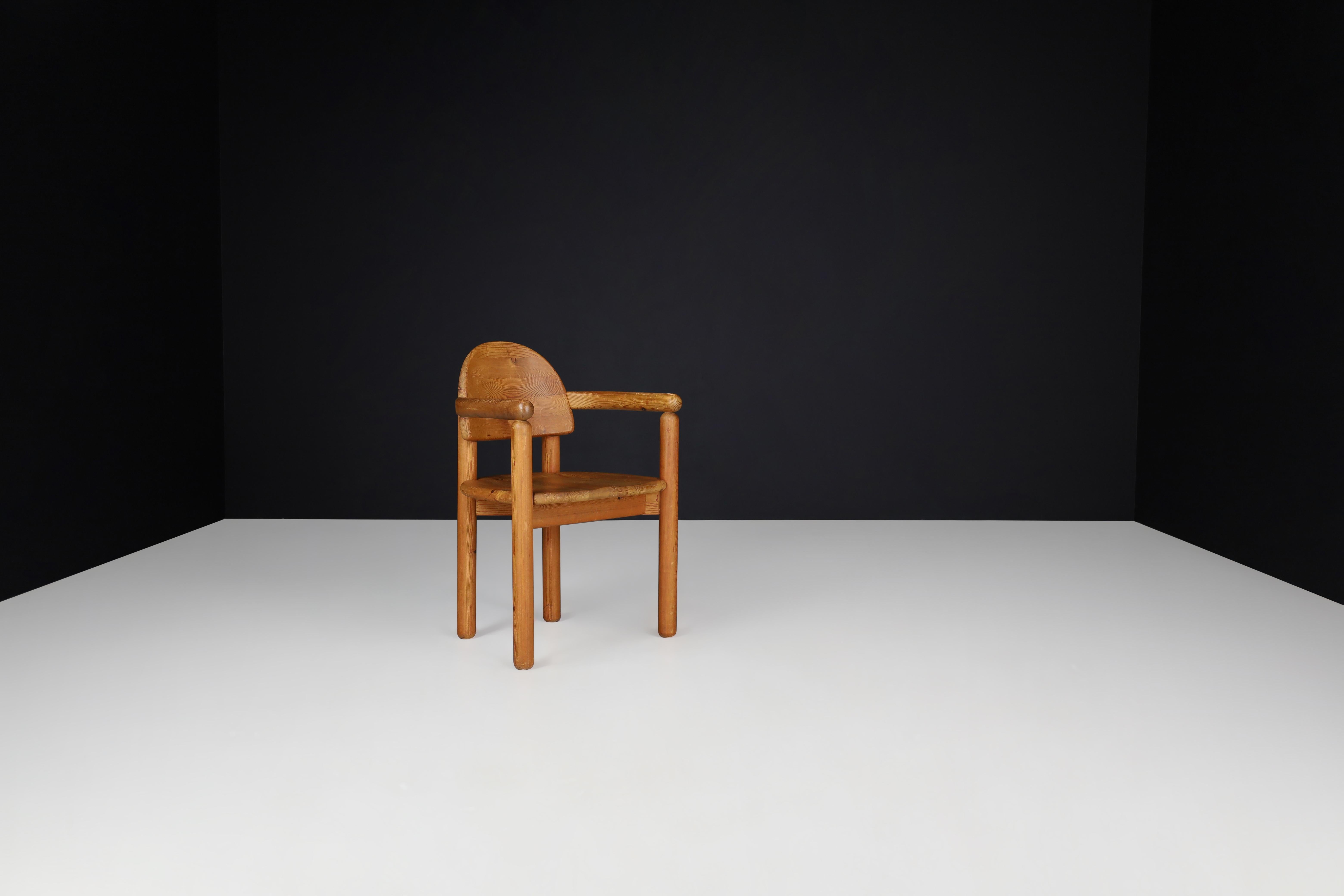 Scandinavian Modern Rainer Daumiller Dining Room Chairs in Solid Pine, 1970s, Denmark Set/6