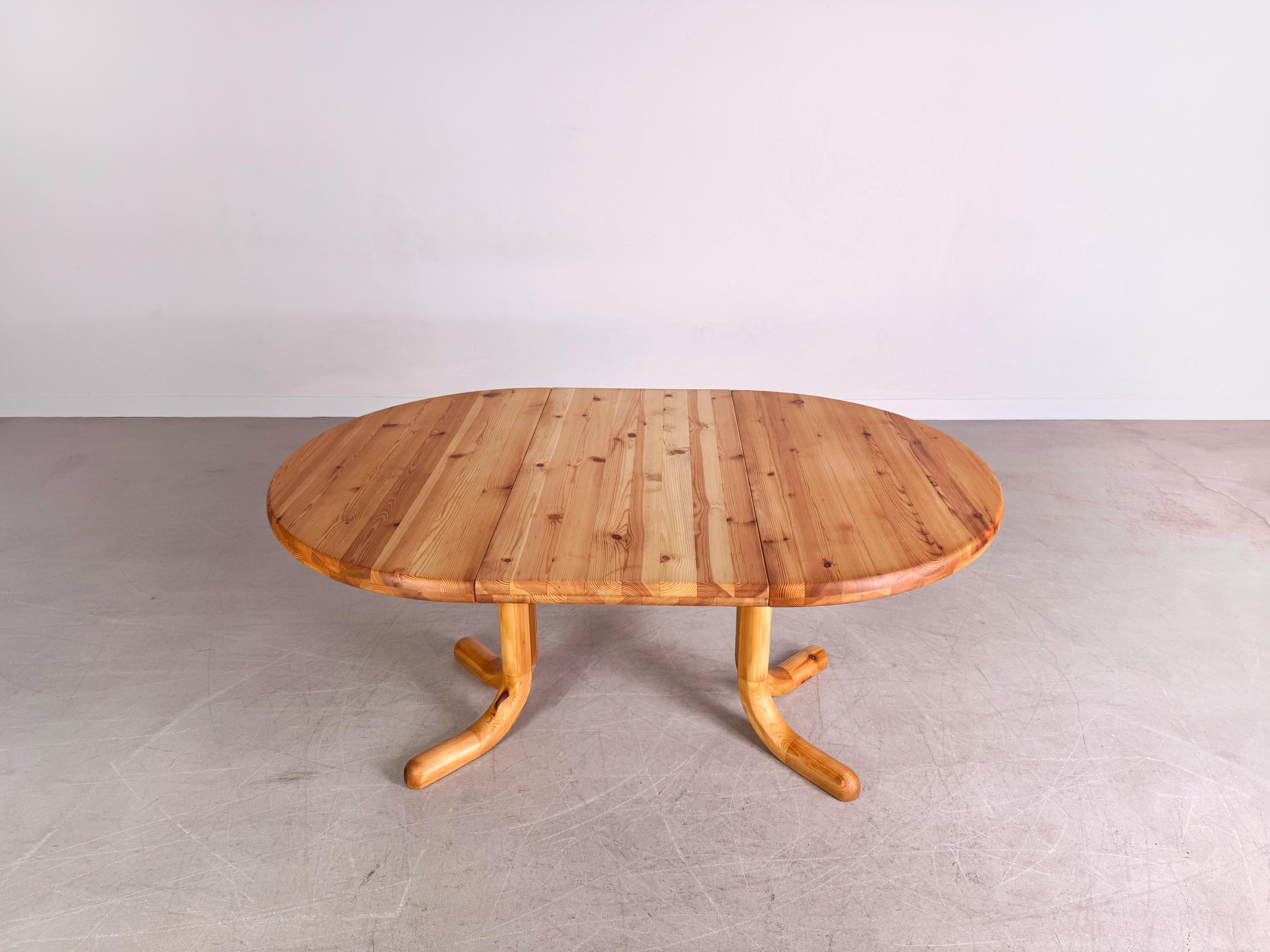 Beech Rainer Daumiller Esstisch Kiefer Midcentury Design ausziehbar 2 For Sale