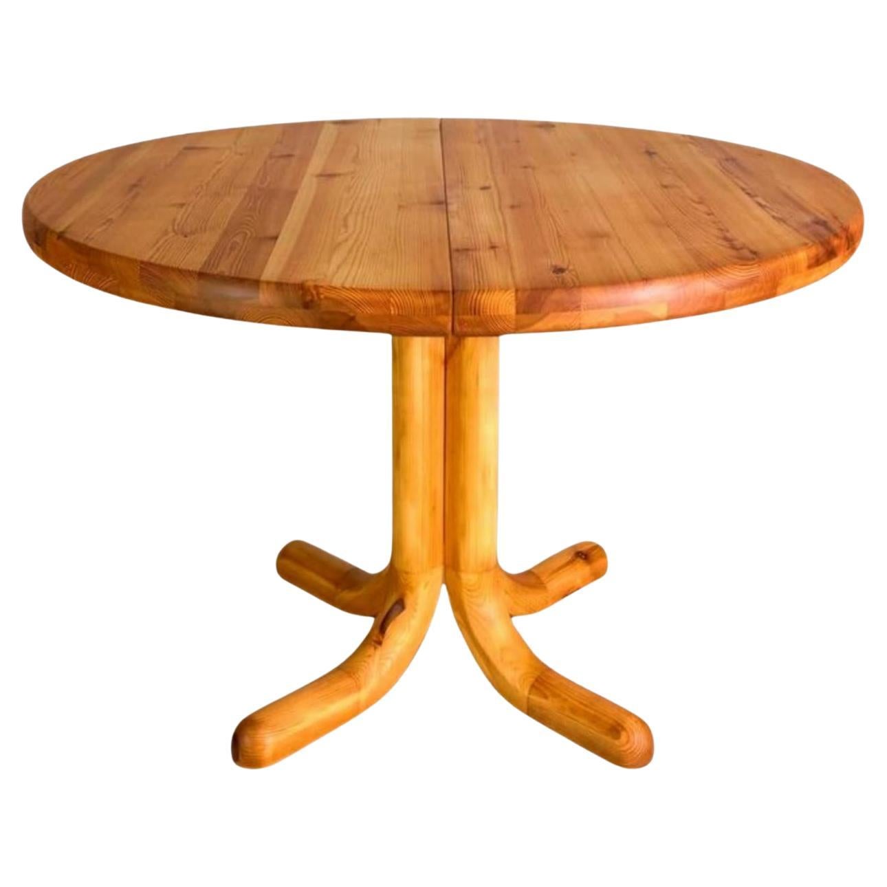 Rainer Daumiller Esstisch Kiefer Midcentury Design ausziehbar 2 For Sale