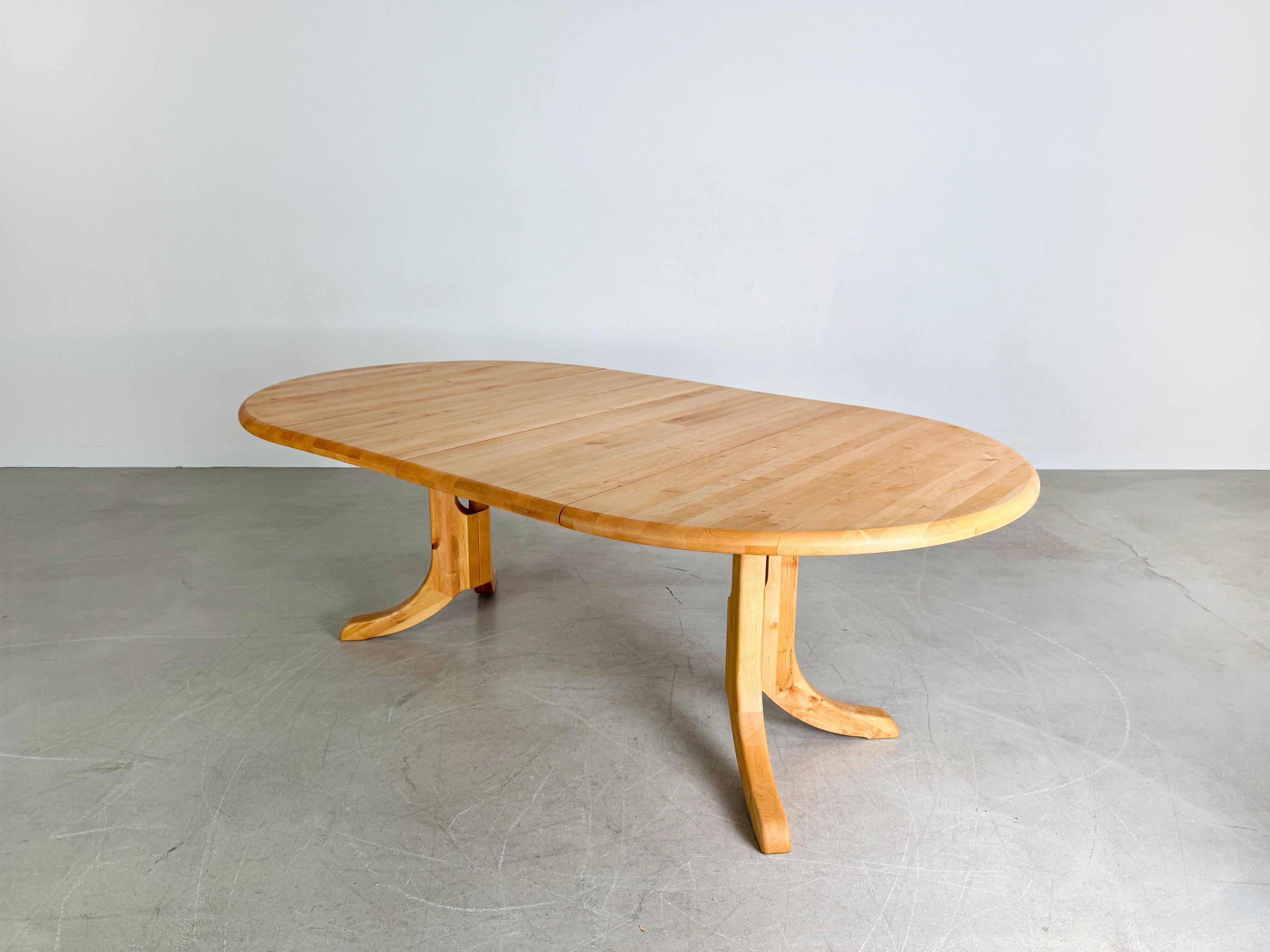 Beech Rainer Daumiller Esstisch Kiefer Midcentury Design ausziehbar For Sale