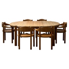 Rainer Daumiller, Extendable Dining Set, Hirtshals Savvaerk, Denmark, 1970s