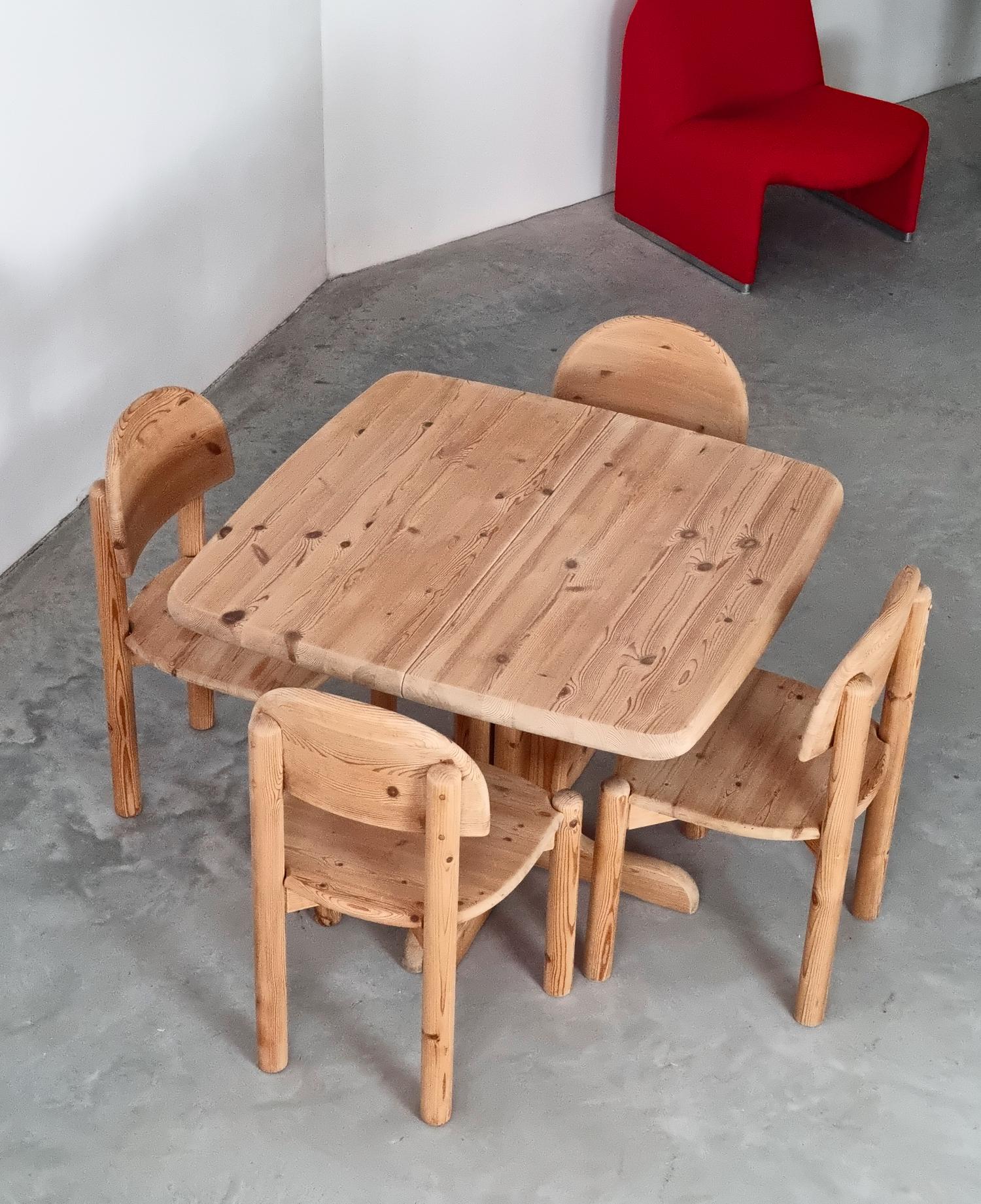 Pin Table de salle à manger à rallonge Rainer Daumiller, années 1970 en vente