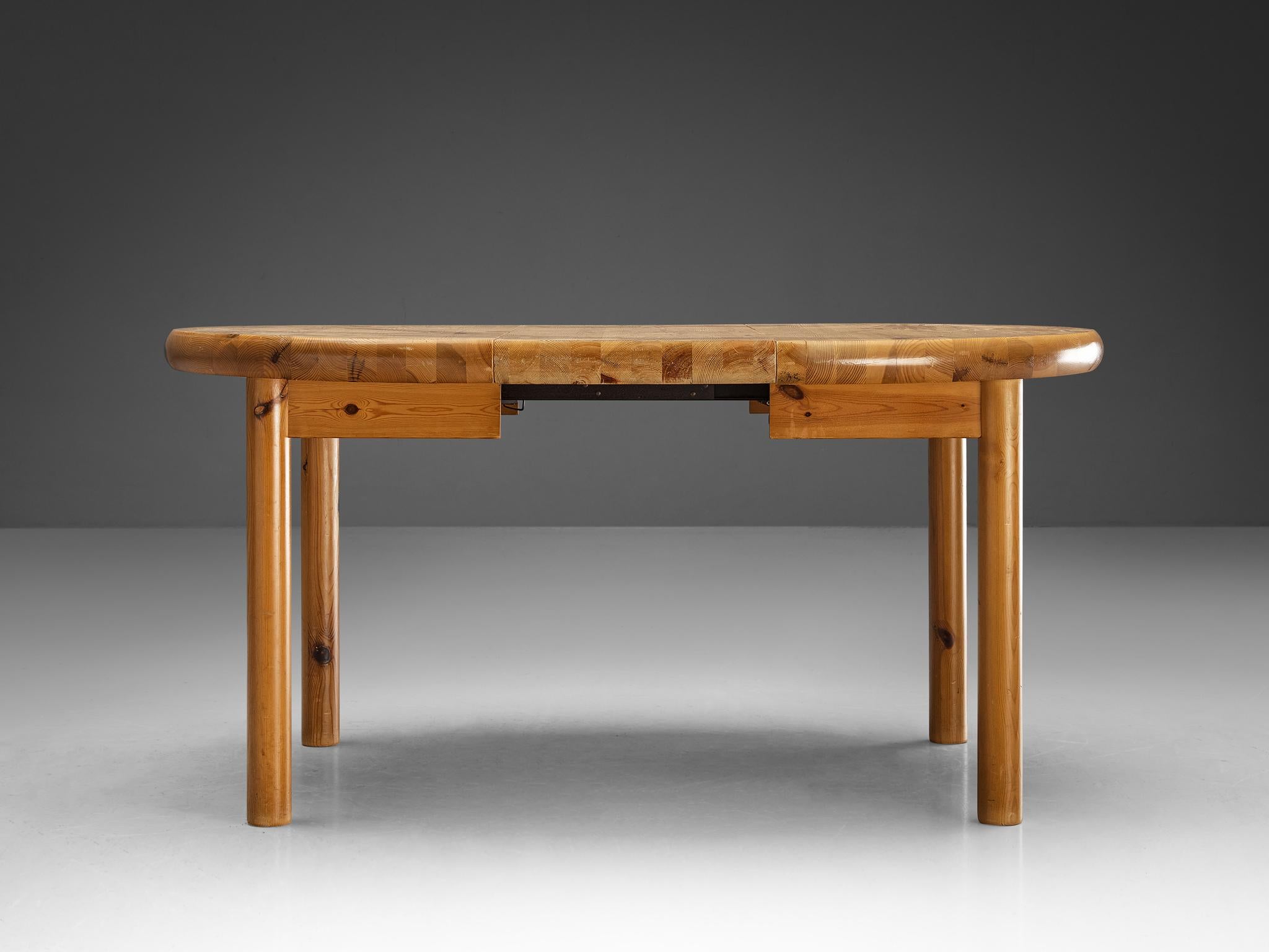 Danish Rainer Daumiller Extendable Dining Table in Pine  For Sale