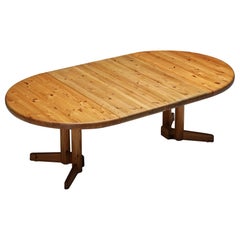 Rainer Daumiller Extendable Dining Table in Solid Pine, Danish Design, 1970s