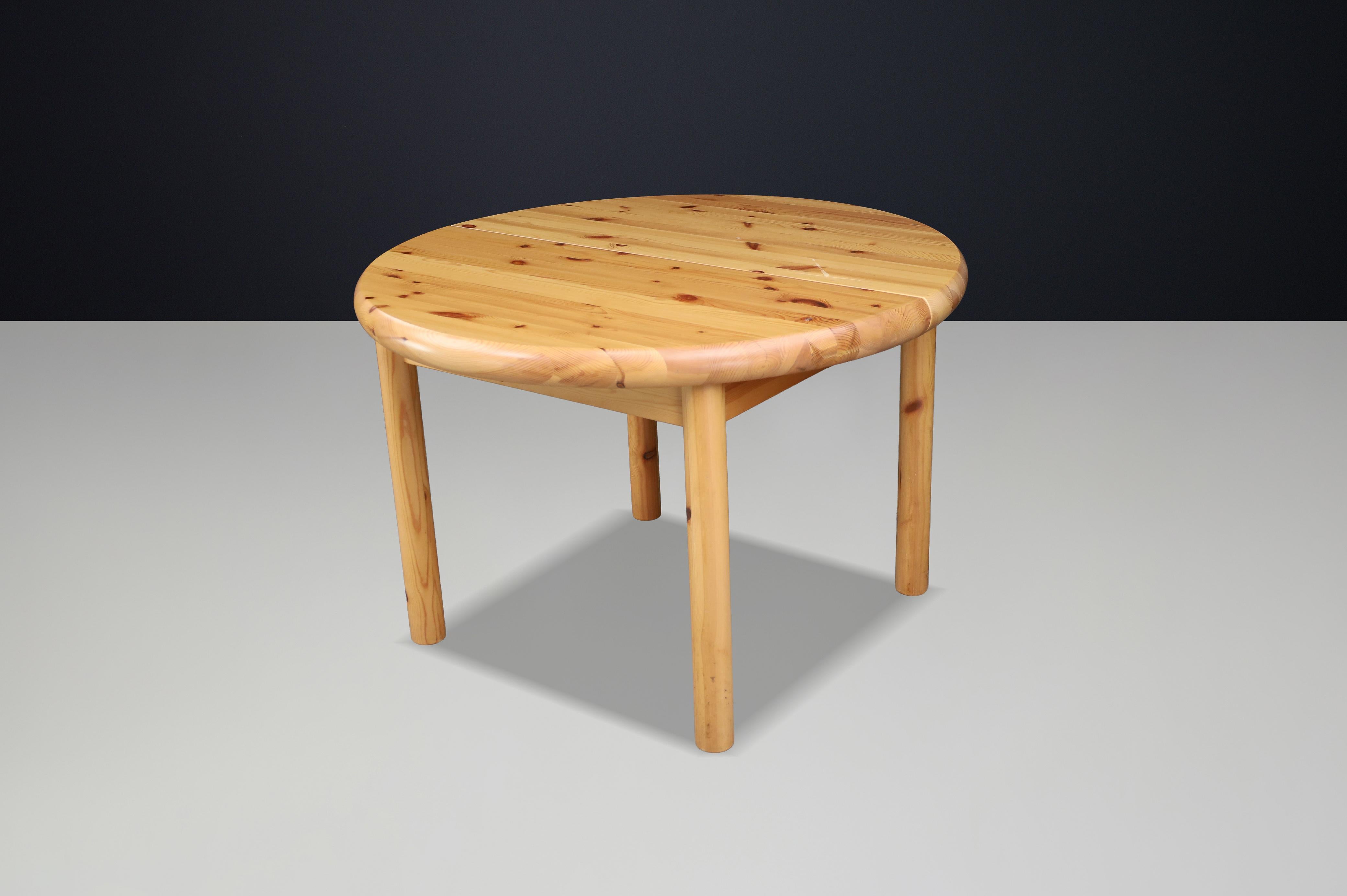 Rainer Daumiller, Extendable Dining Table, Solid Pine, Denmark, 1970s For Sale 5