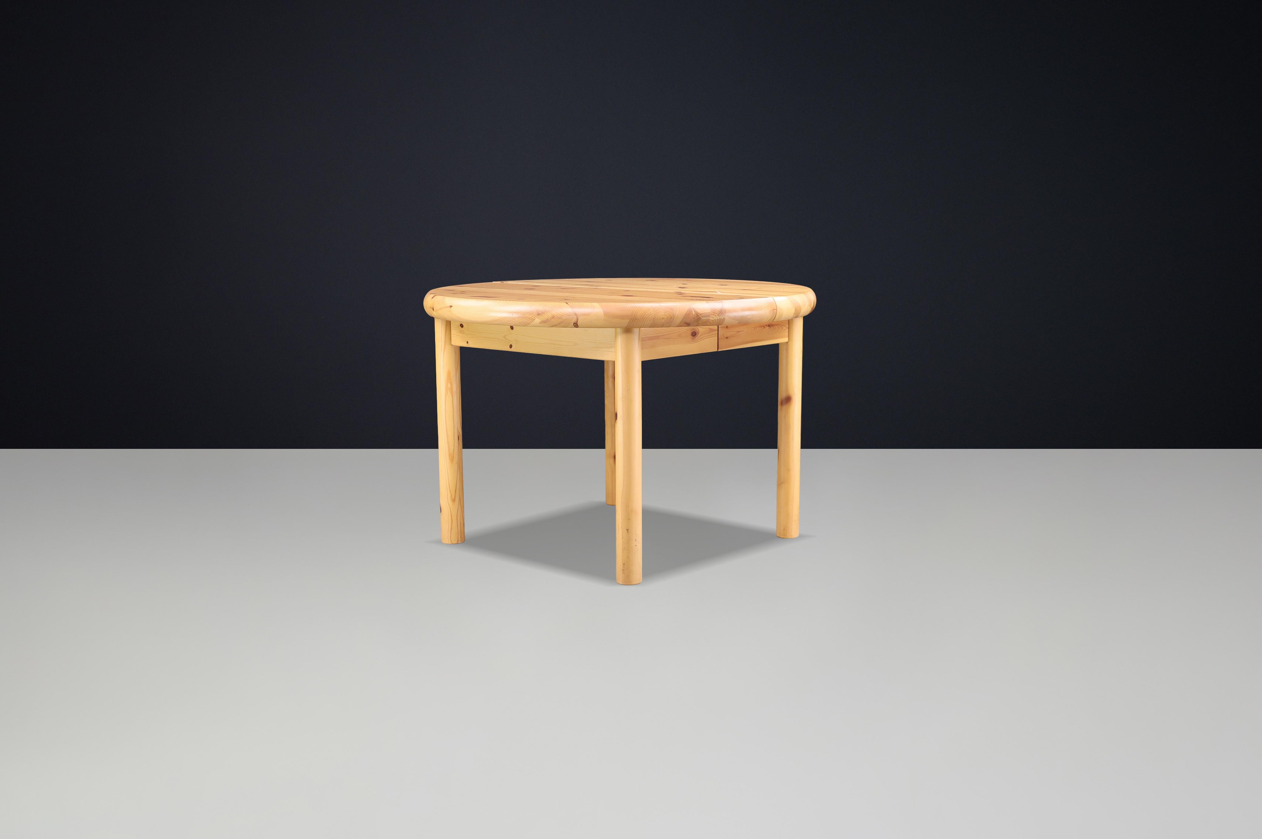 Danish Rainer Daumiller, Extendable Dining Table, Solid Pine, Denmark, 1970s For Sale