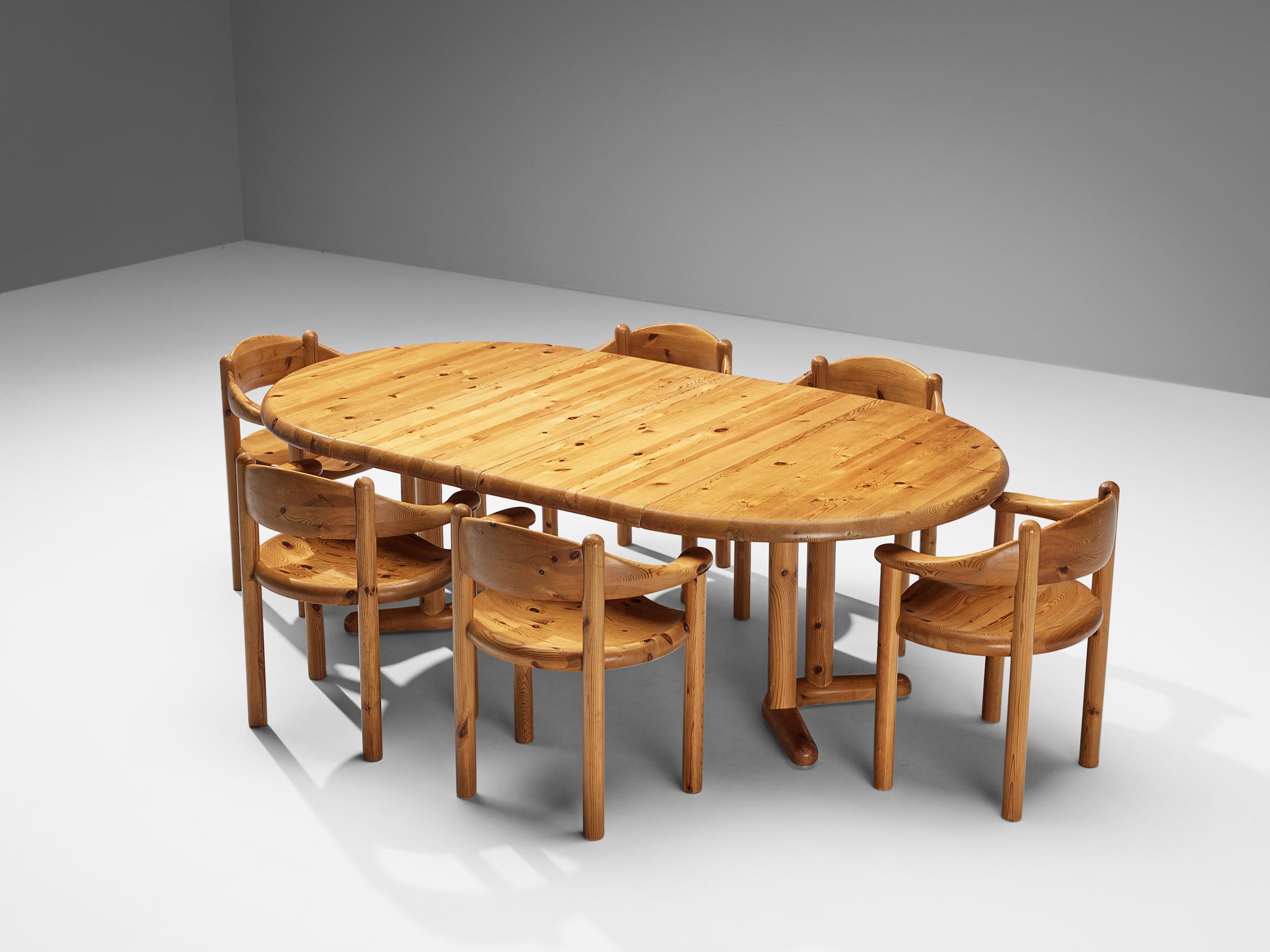 Rainer Daumiller Extendable Dining Table with Six Dining Chairs in Pine 5