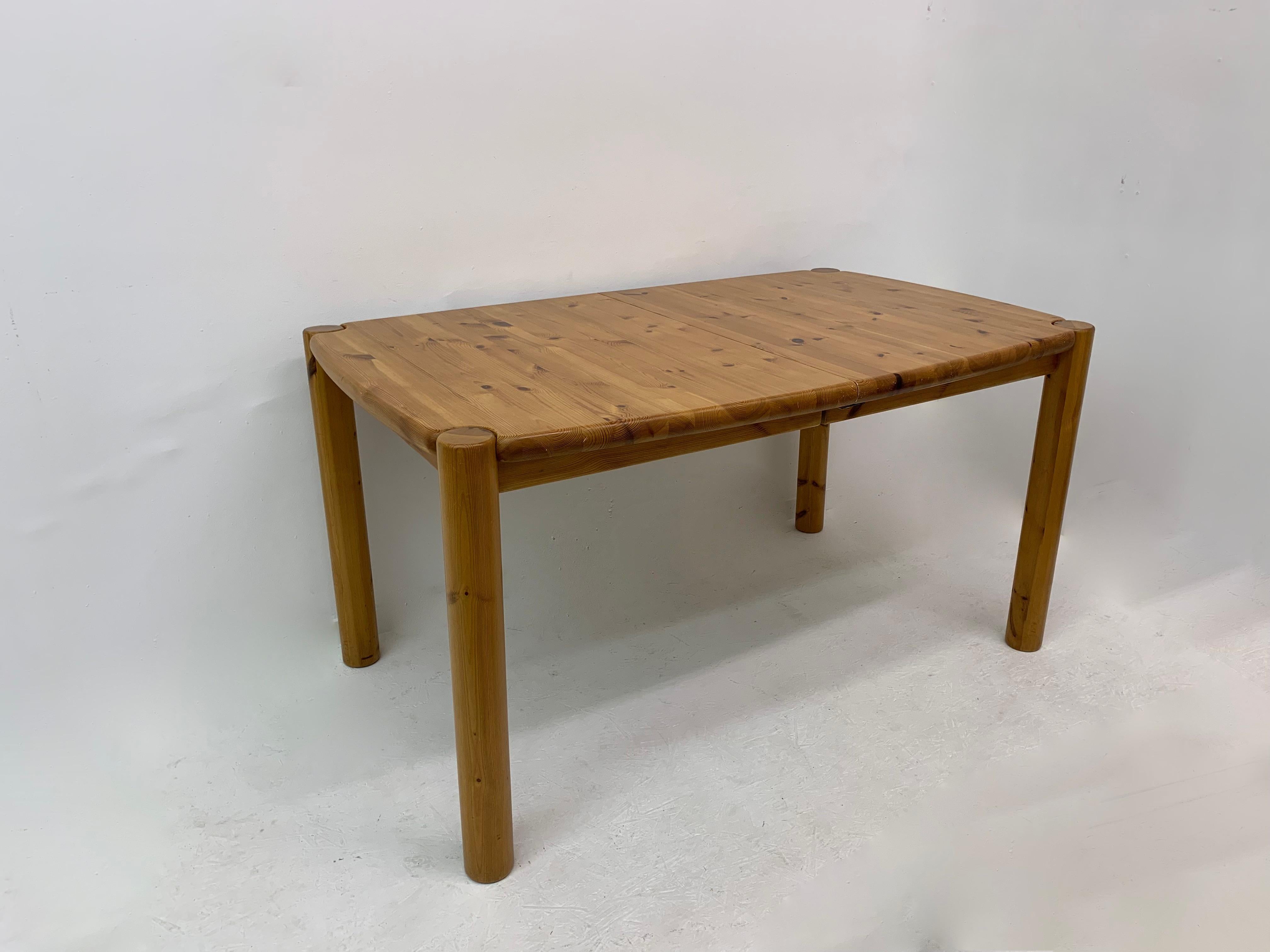 Fin du 20e siècle Table de salle à manger Rainer Daumiller en bois de pin à rallonge, 1970 en vente