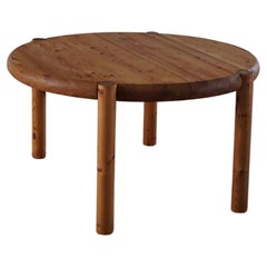 Rainer Daumiller, table de salle à manger ronde à rallonge en pin, moderne danoise, 1970