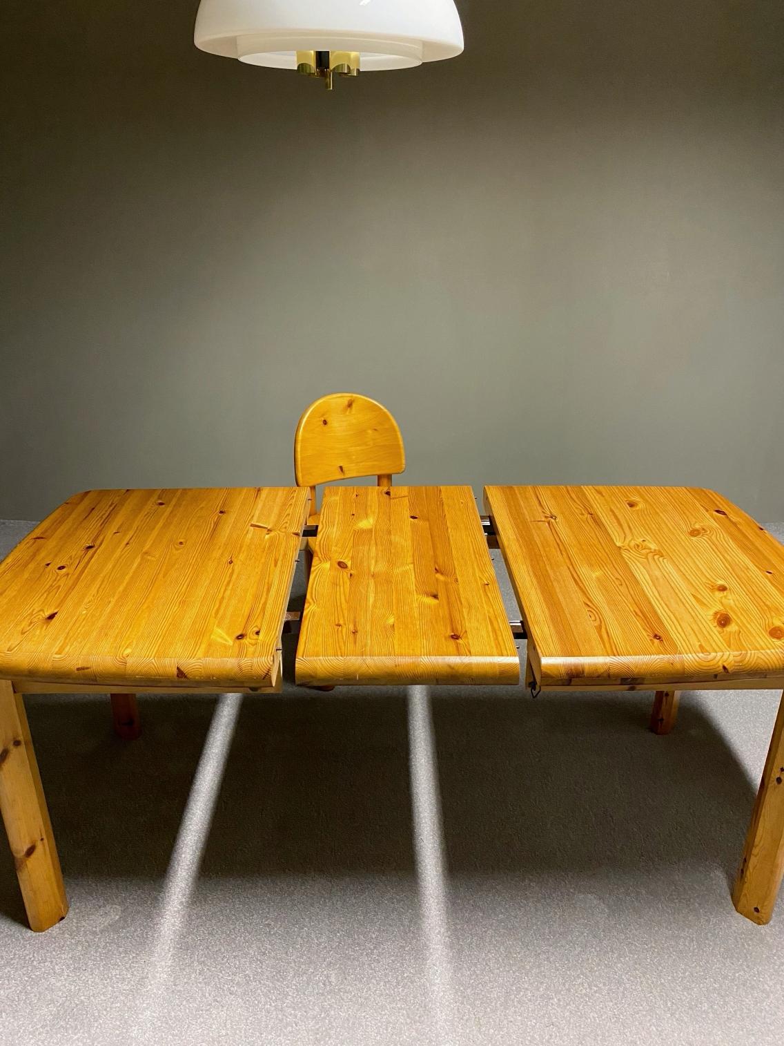 Rainer Daumiller for Hirtshals Savvaerk Dining Set, Solid Pine, 1970s, Denmark In Good Condition For Sale In Biebergemund, Hessen