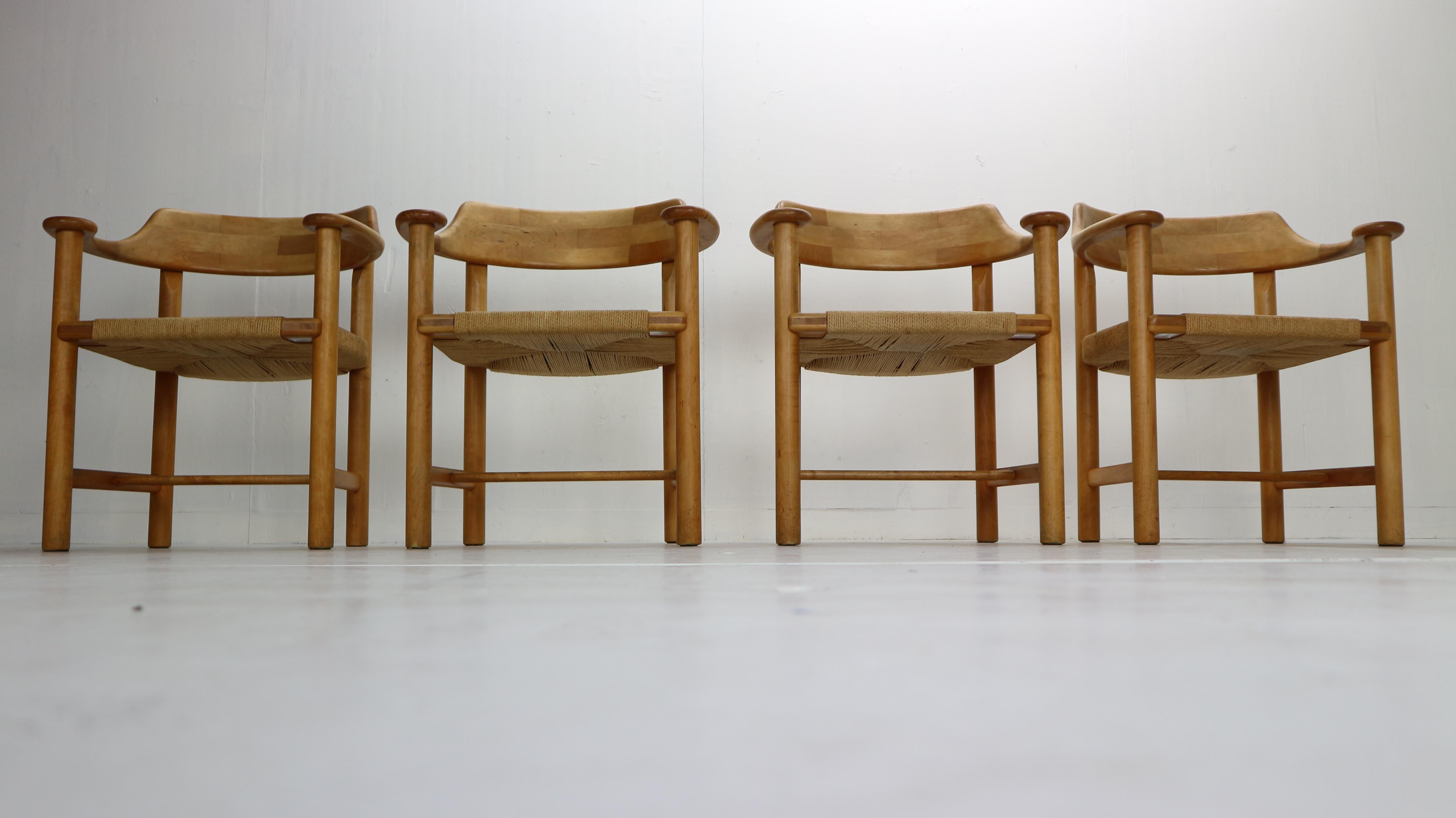 Late 20th Century Rainer Daumiller for Hirtshals Sawmill Set of 4 Dining Room Chairs, Denmark 1970