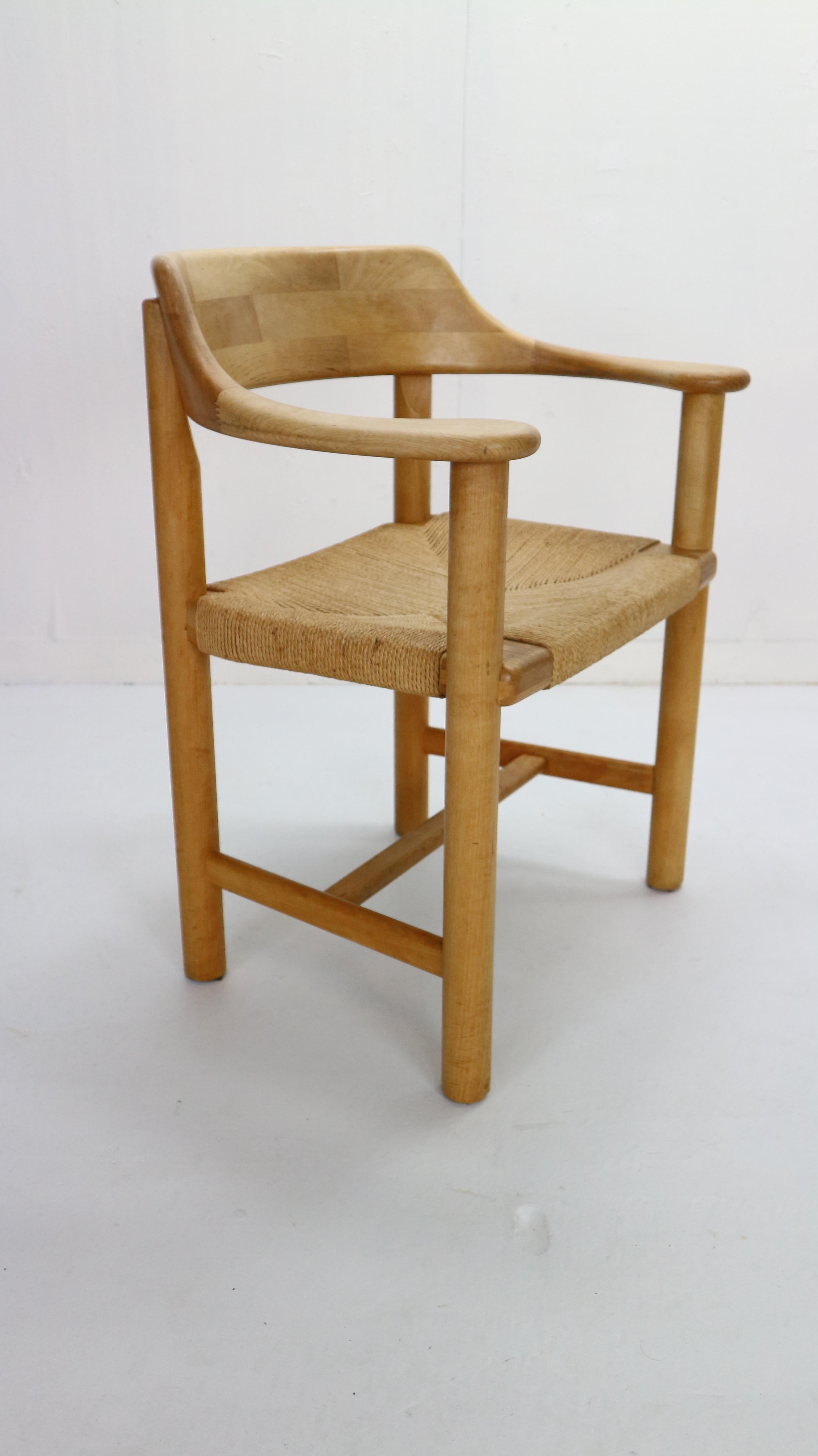Pine Rainer Daumiller for Hirtshals Sawmill Set of 4 Dining Room Chairs, Denmark 1970