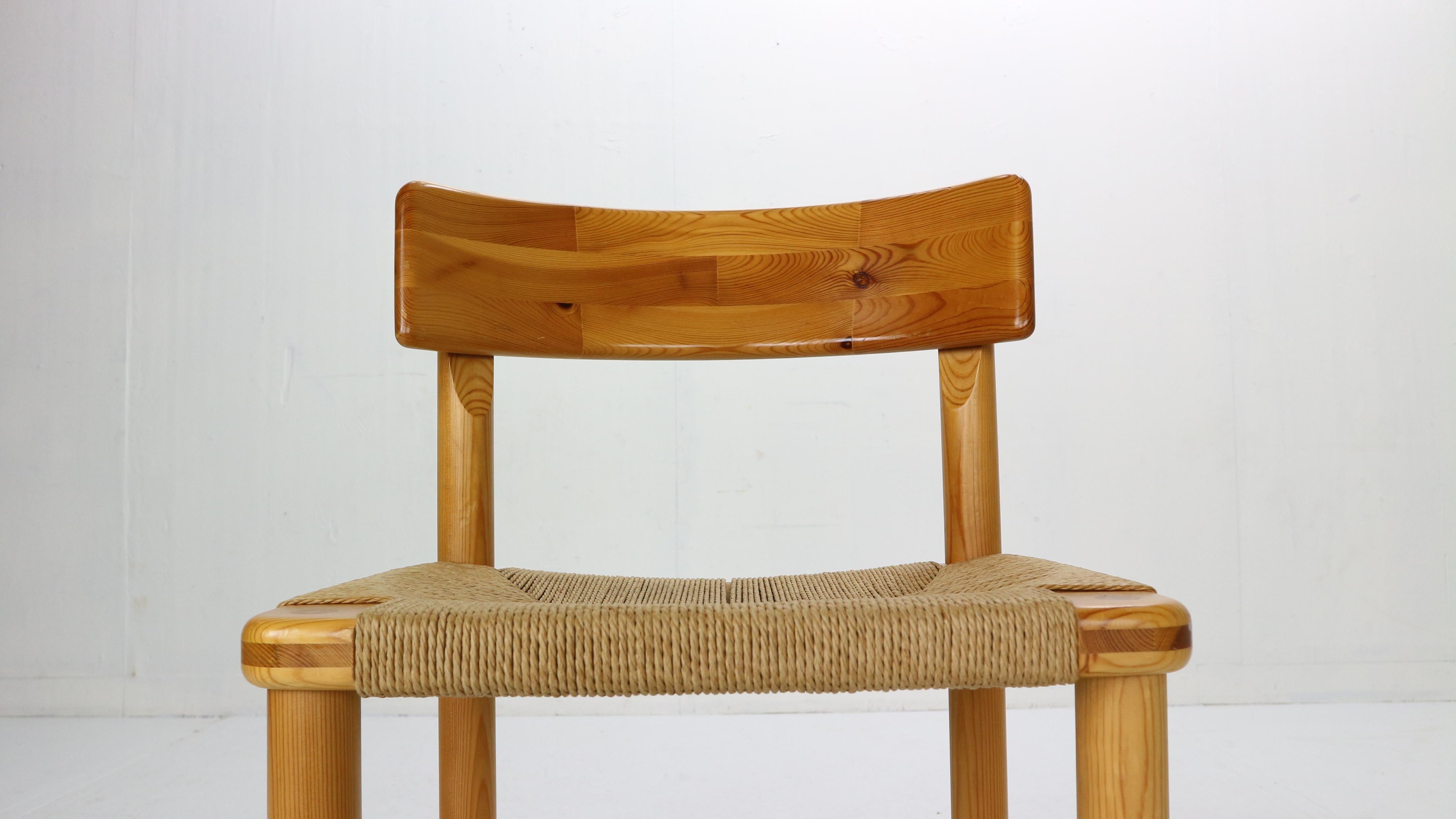Rainer Daumiller for Hirtshals Sawmill Set of 6 Dining Room Chairs, Denmark 1970 3