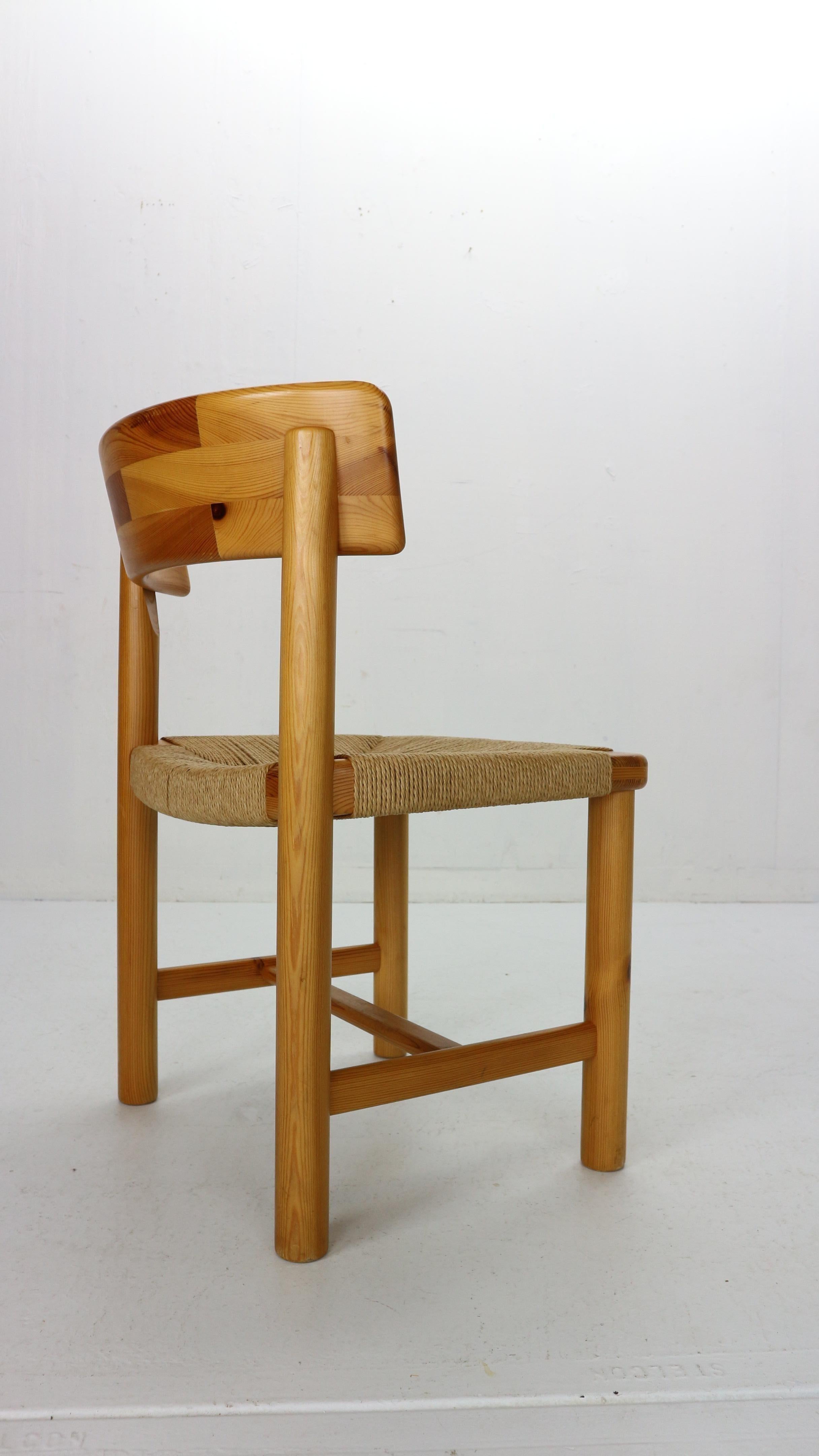 Rainer Daumiller for Hirtshals Sawmill Set of 6 Dining Room Chairs, Denmark 1970 1