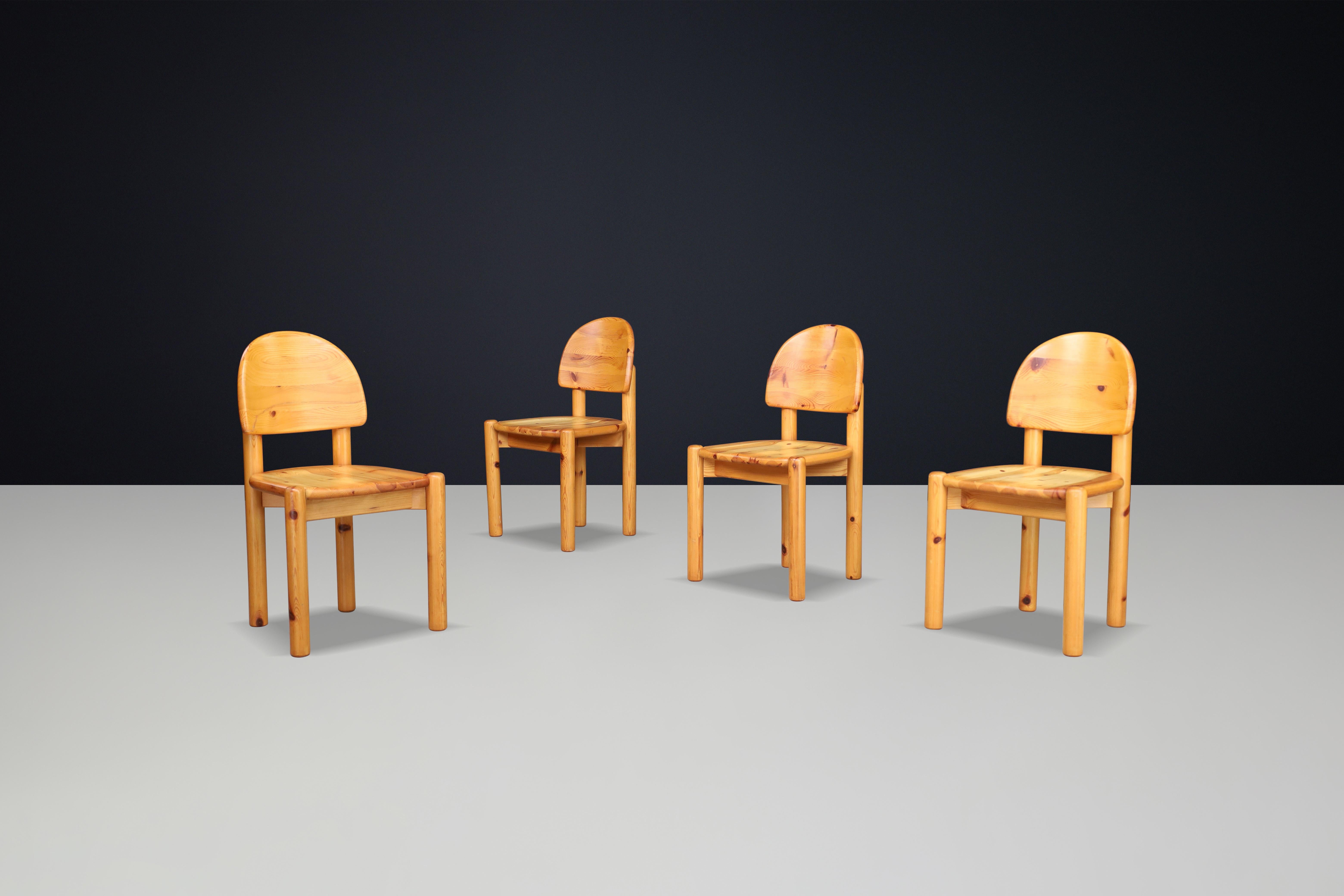 Danish Rainer Daumiller for Hirtshals Sawmill set of four dining chairs, Denmark 1970 For Sale