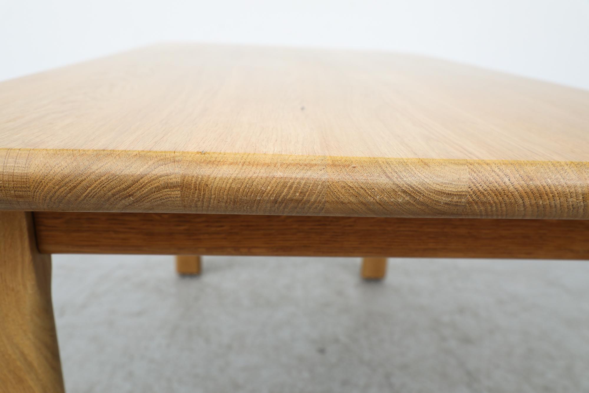 Rainer Daumiller Inspired Solid Oak Dining Table with Rounded Edges For Sale 8