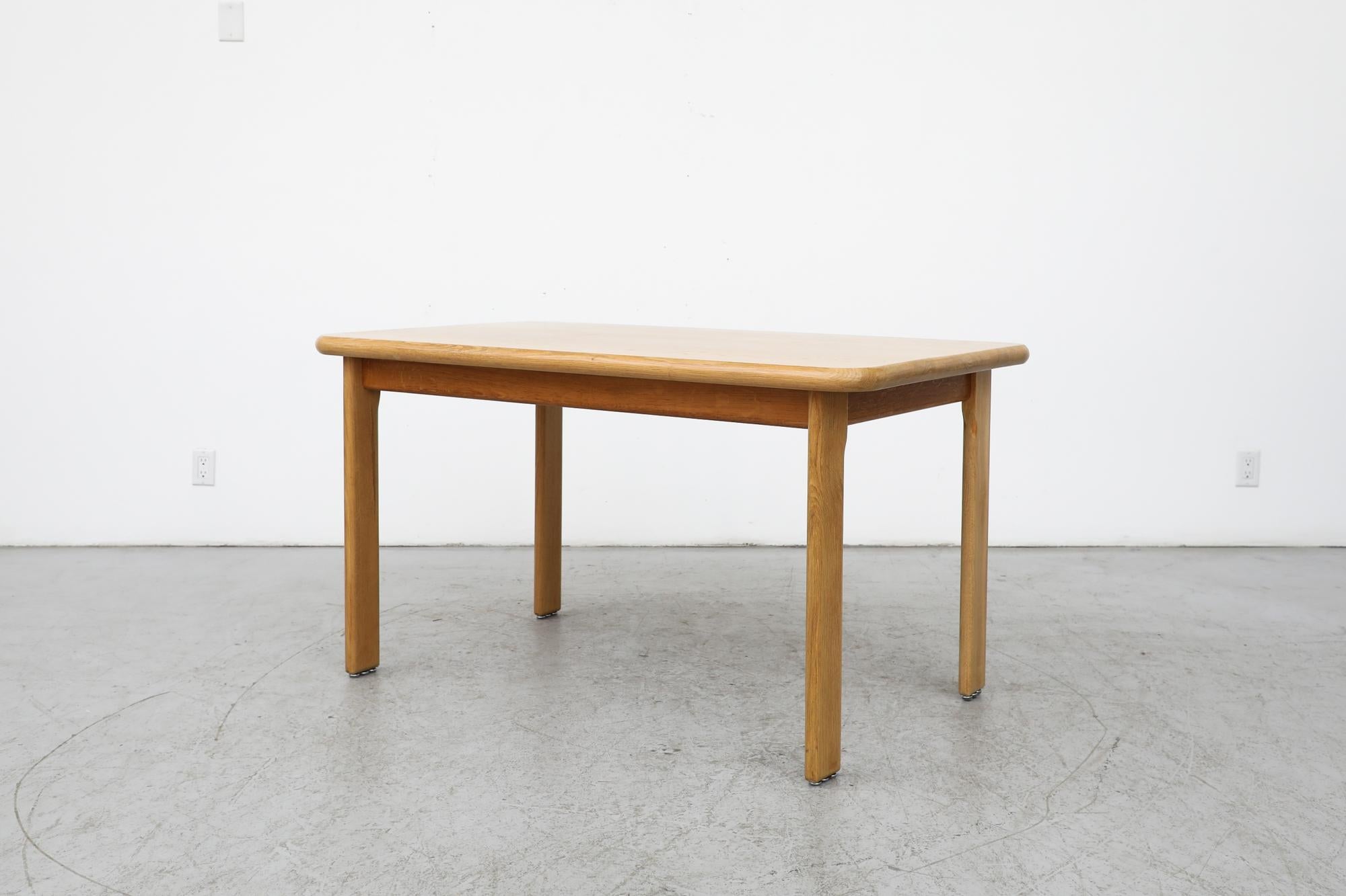 Rainer Daumiller Inspired Solid Oak Dining Table with Rounded Edges For Sale 12