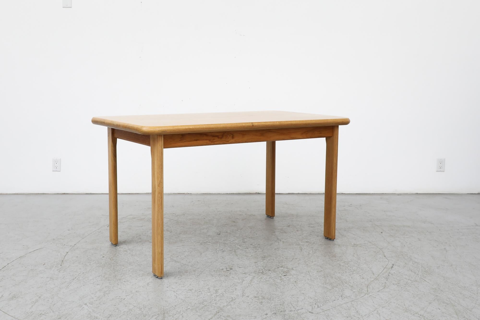 Rainer Daumiller Inspired Solid Oak Dining Table with Rounded Edges For Sale 1