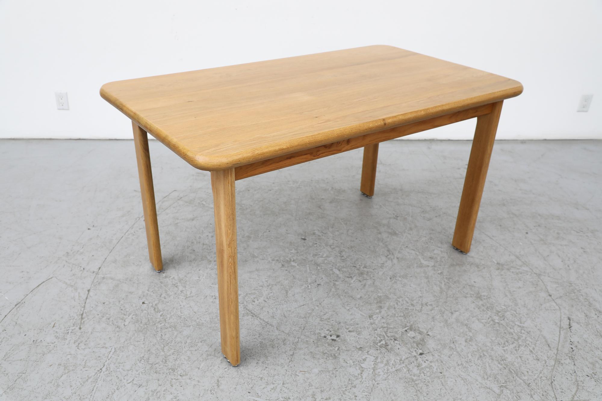 Rainer Daumiller Inspired Solid Oak Dining Table with Rounded Edges For Sale 2