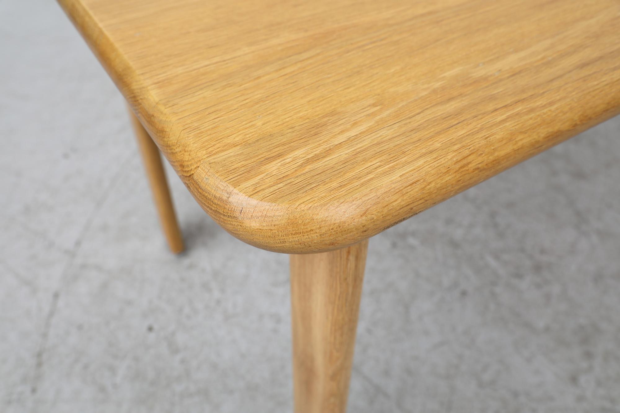 Rainer Daumiller Inspired Solid Oak Dining Table with Rounded Edges For Sale 3