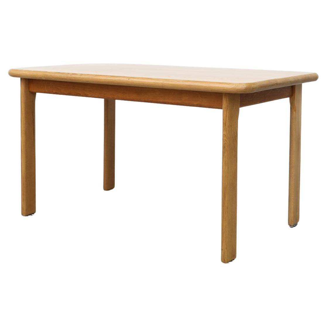 Rainer Daumiller Inspired Solid Oak Dining Table with Rounded Edges