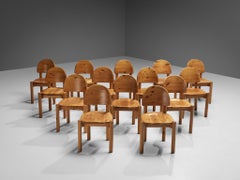Set di sedie da pranzo grandi in pino di Rainer Daumiller
