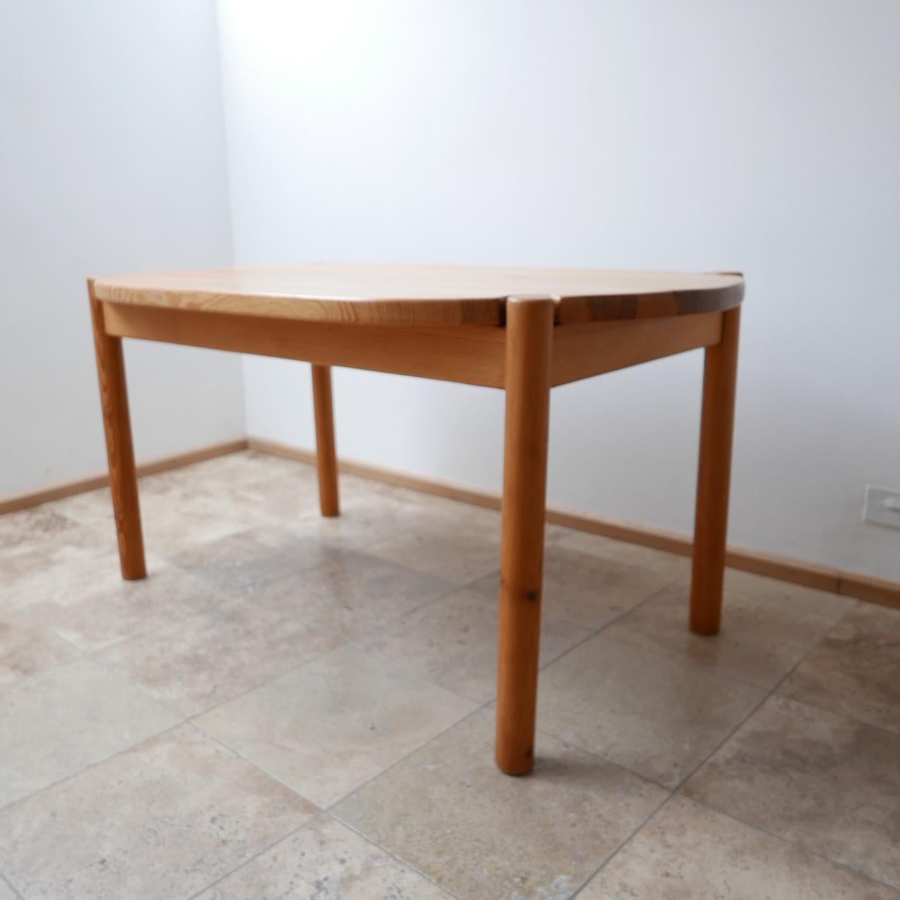 A dining table by Rainer Daumiller.

Solid pine.

circa 1970s, Denmark.

Ideal to be paired with the amazing Daumiller chairs which we have available separately.

Some surface wear and marks (see photos) but generally good condition. The top